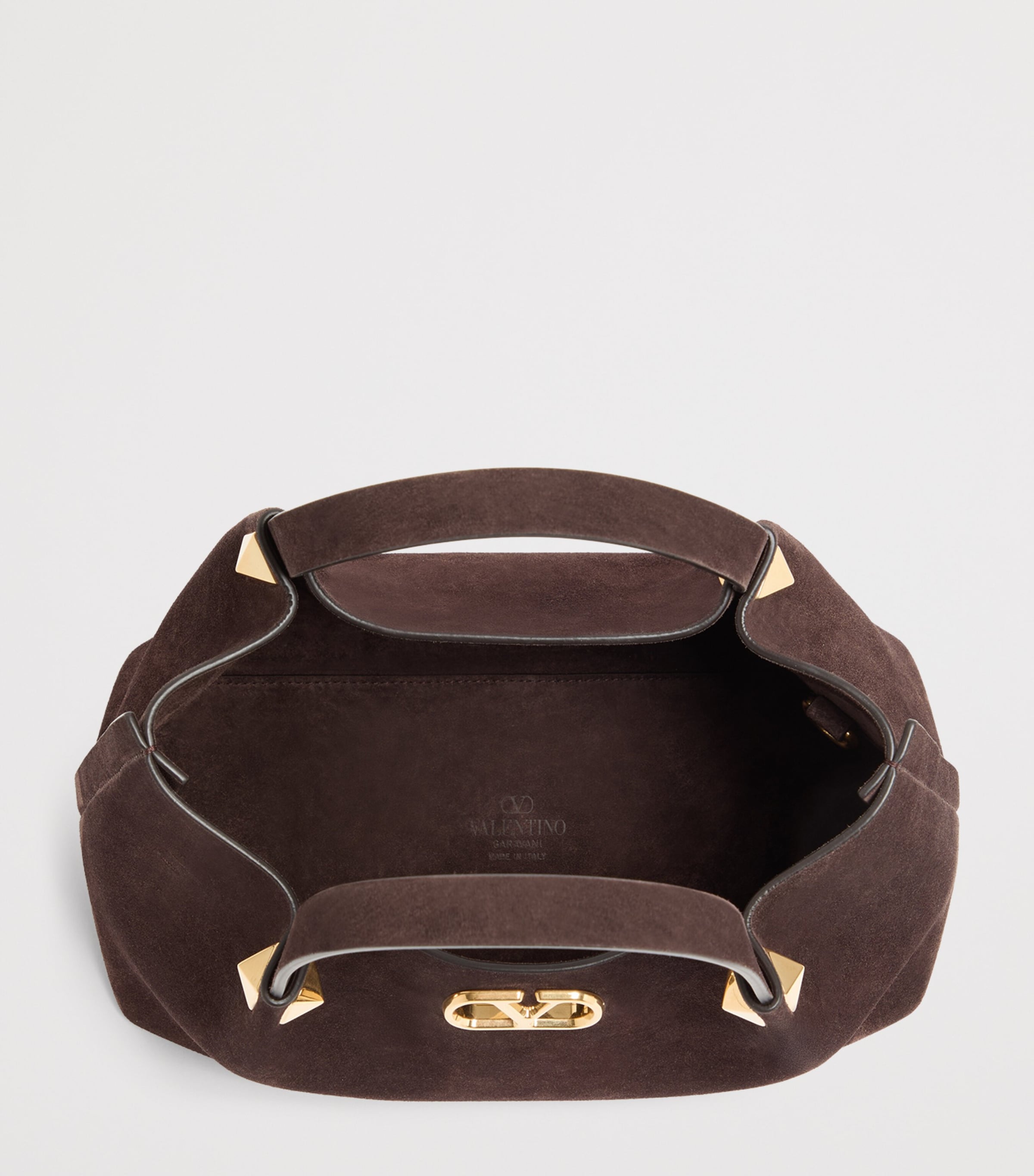 Valentino Garavani Small Suede VLogo Signature Tote Bag Image 5