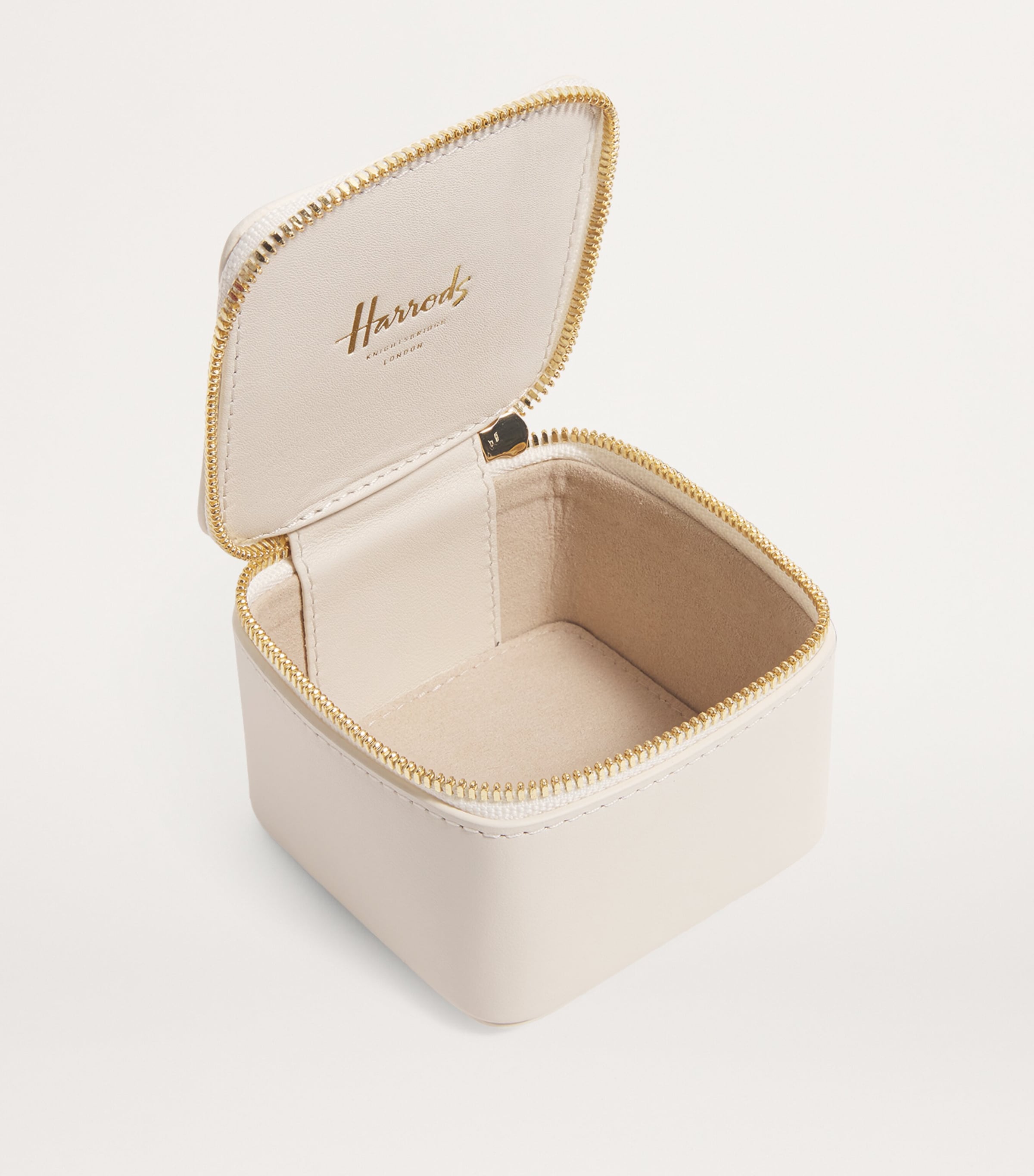 Harrods Smooth Leather Trinket Box Birch Image 2