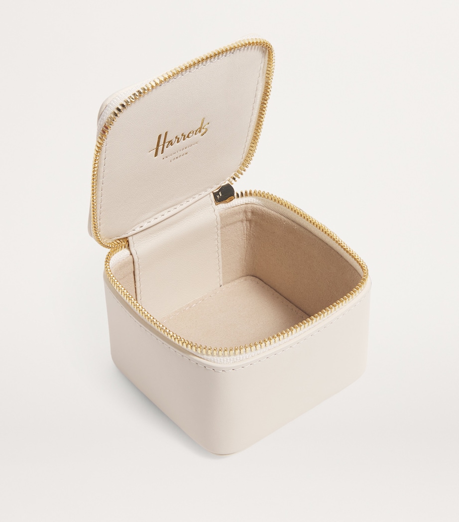 Harrods Smooth Leather Trinket Box Birch Image 2