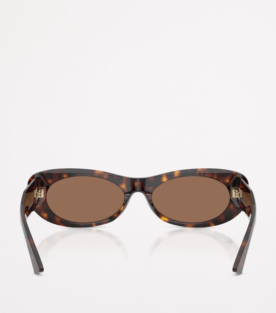 Jimmy Choo Havana Oval Logo Sunglasses Image 4