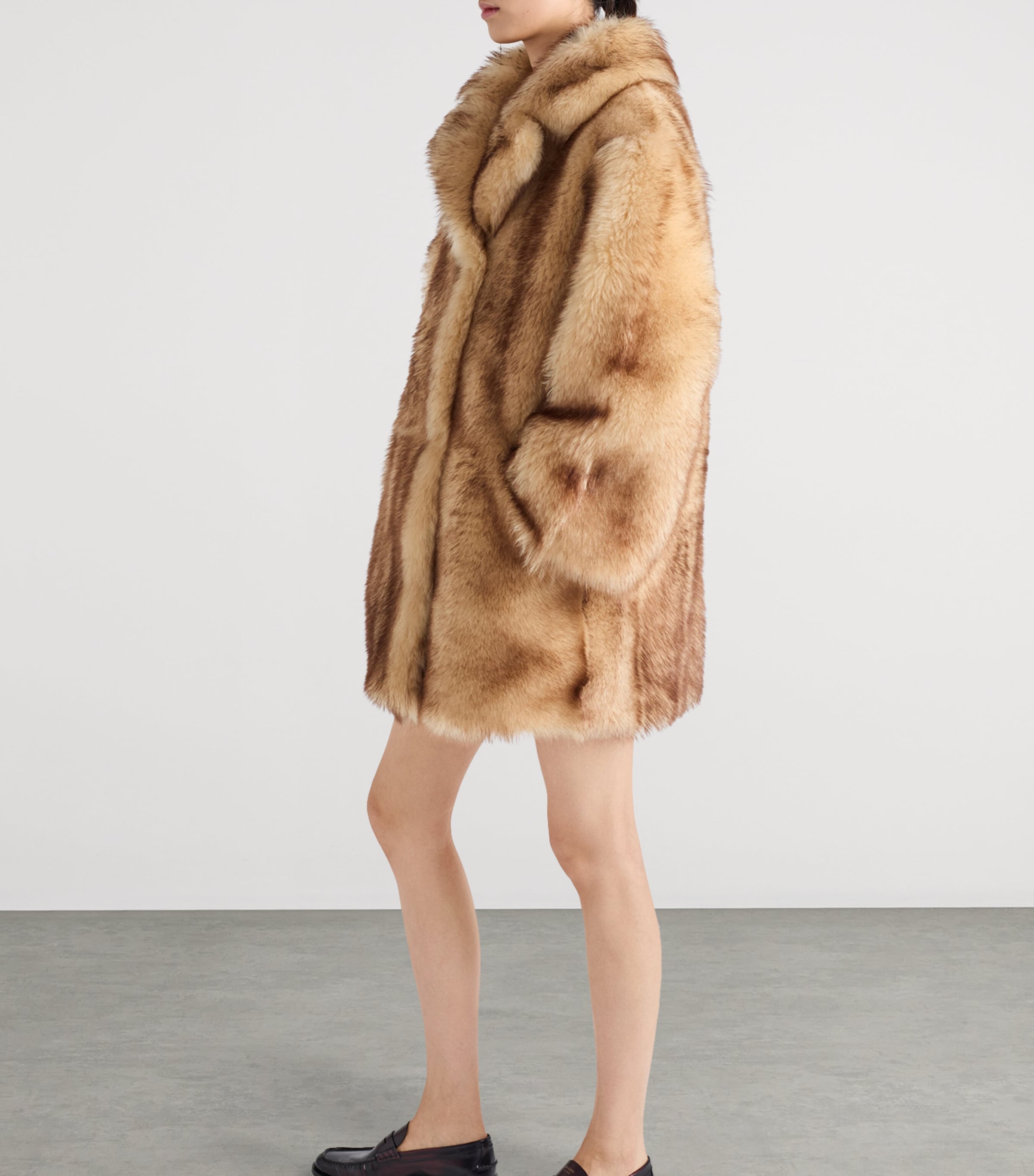 Shearling Caban Jacket F0151 Image 4