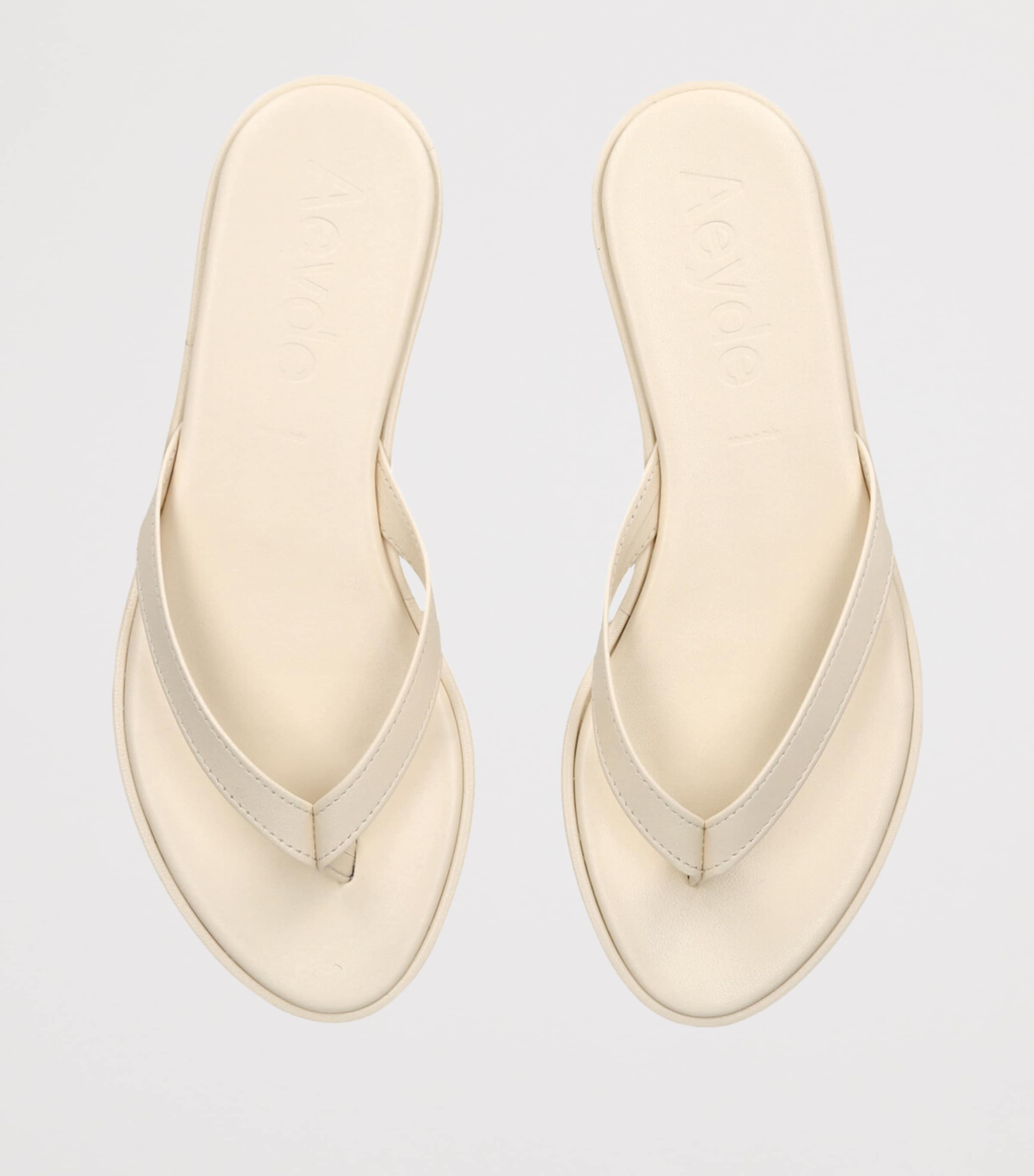 Leather Melody Slides CREAM Image 4