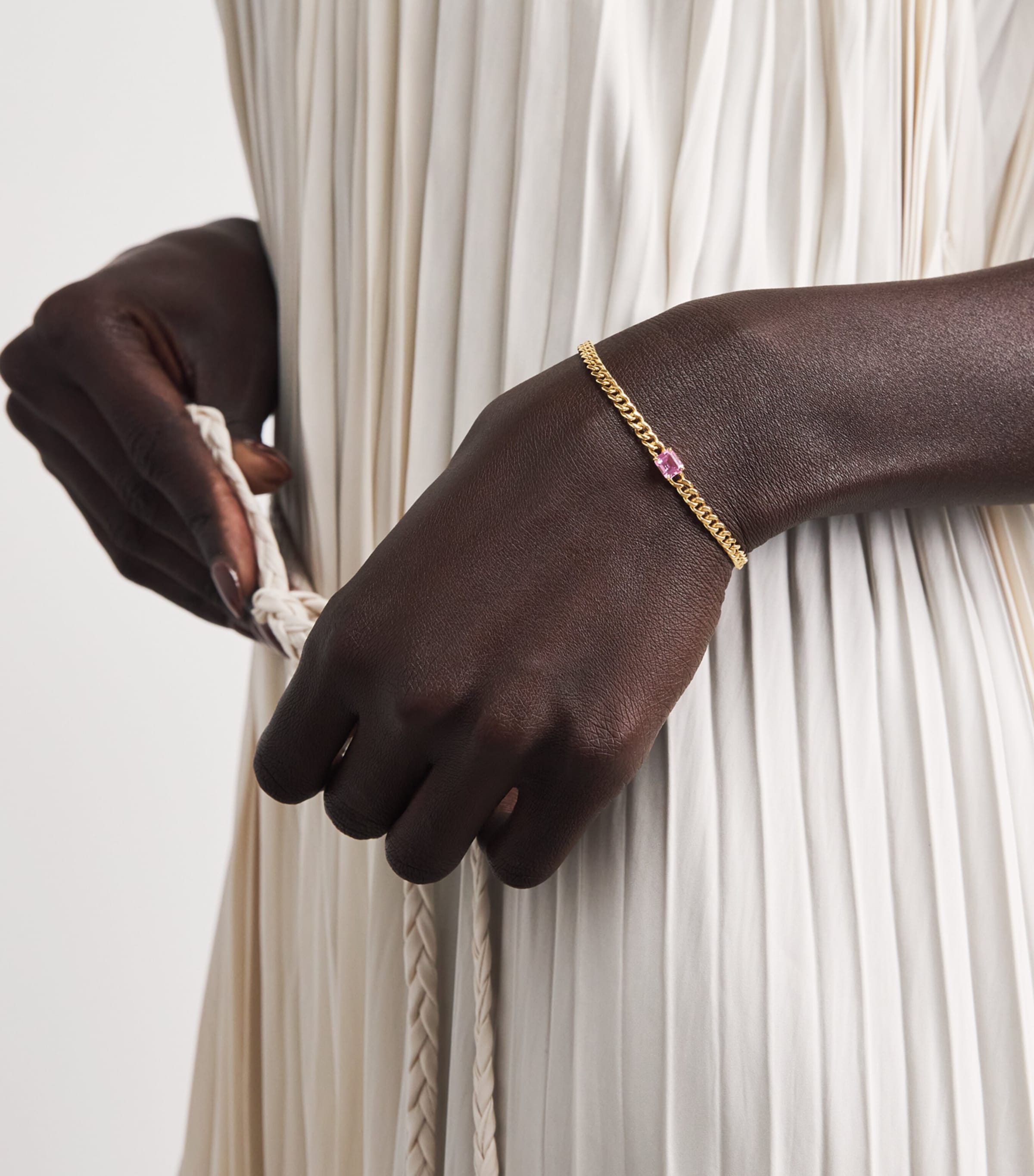 Anita Ko Yellow Gold and Sapphire Chain Bracelet Yellow Gold Image 2