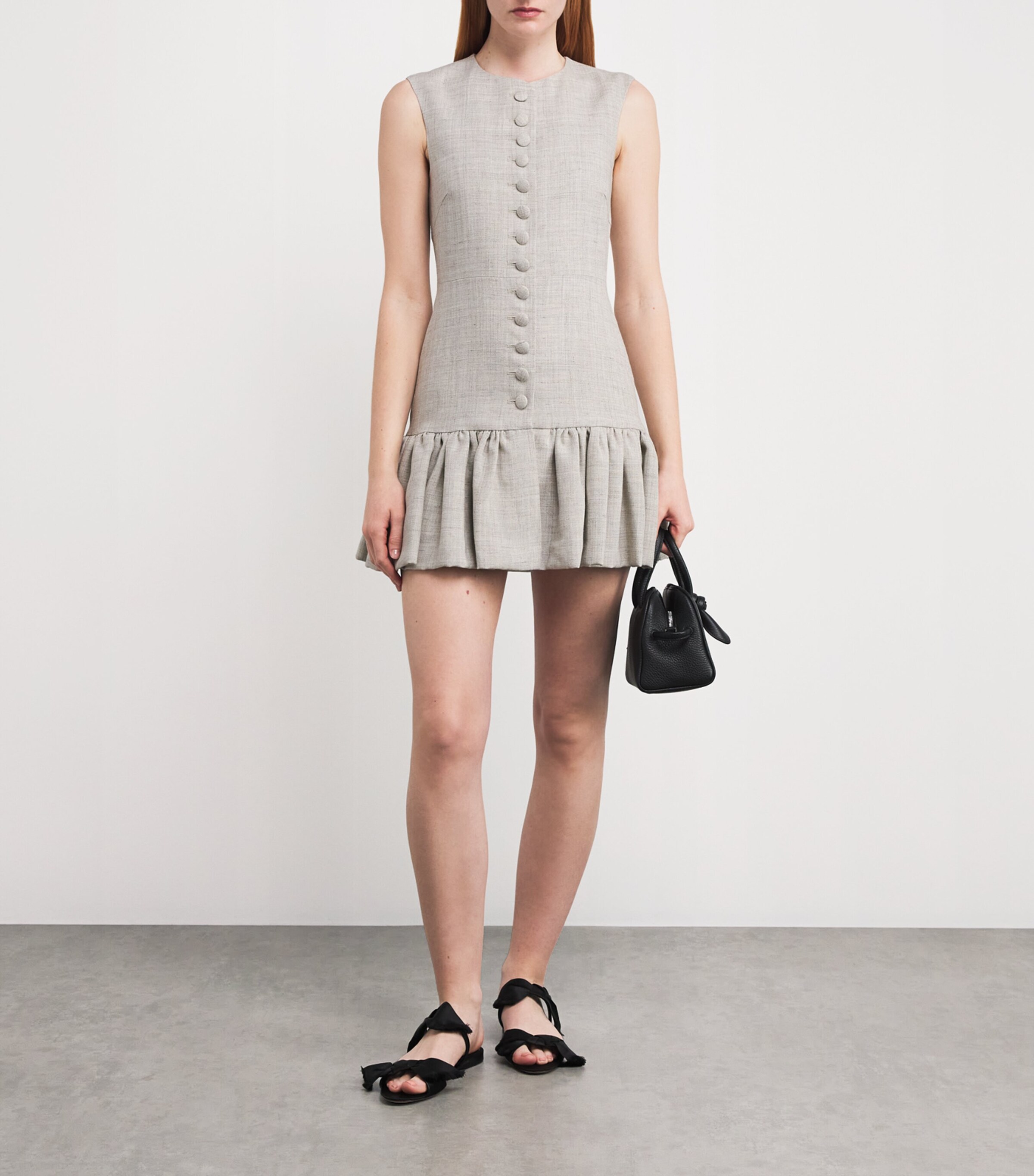 Liberowe Neutral Vania Peplum Mini Dress | Harrods DK