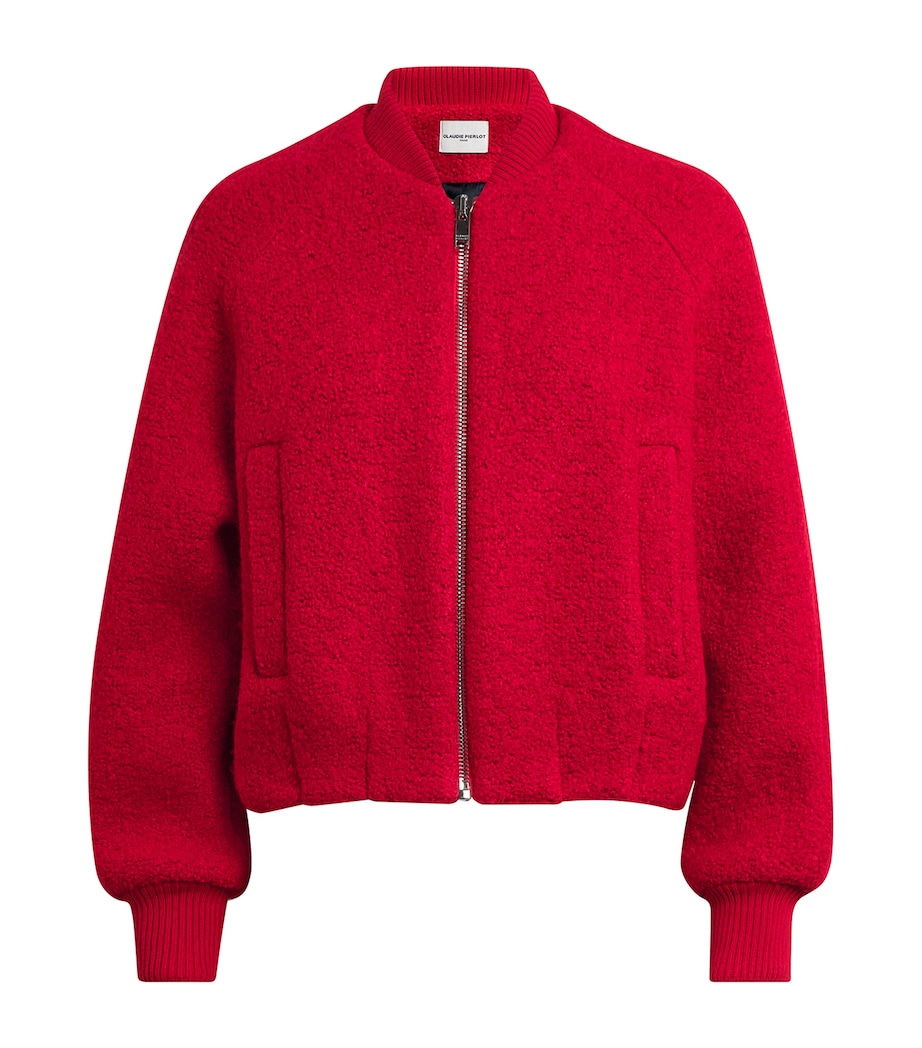 Virgin Wool-Blend Bomber Jacket RED Image 1