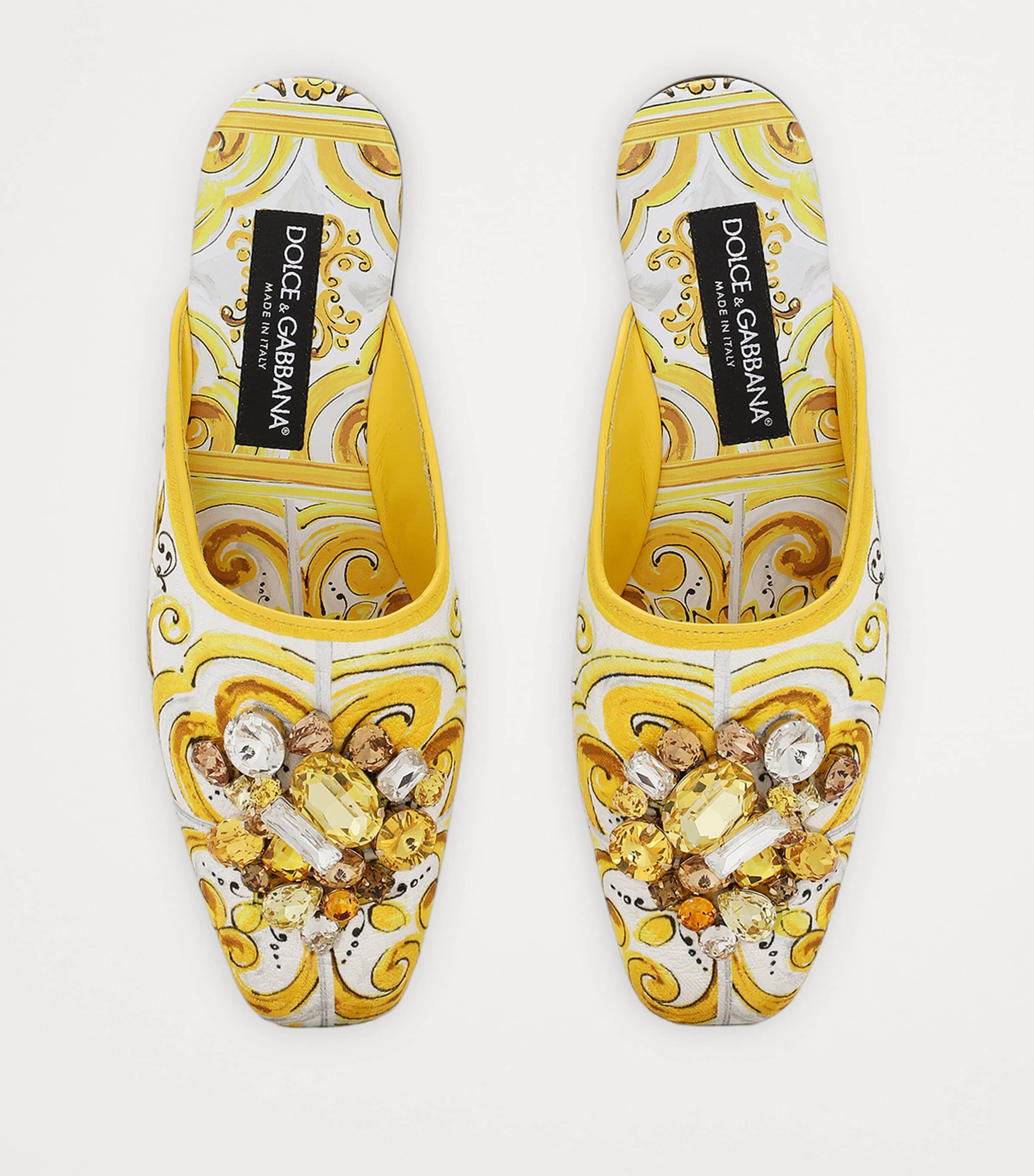 Dolce & Gabbana Crystal-Embellished Majolica Mules | Harrods HK