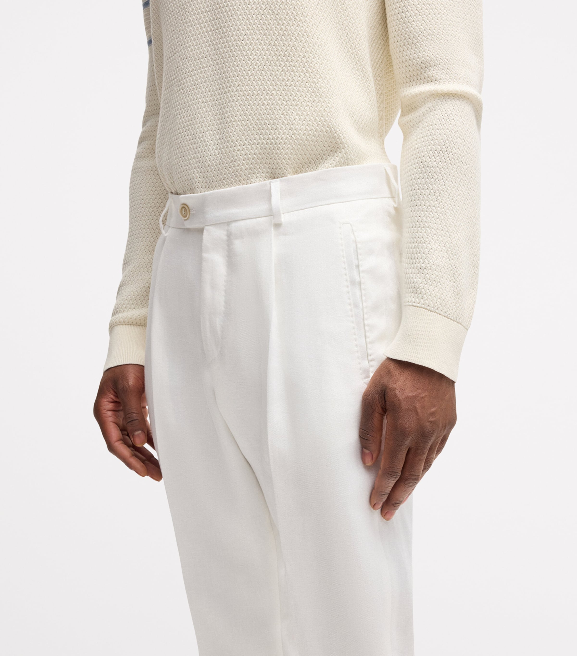Linen Tailored Trousers 100 Image 4