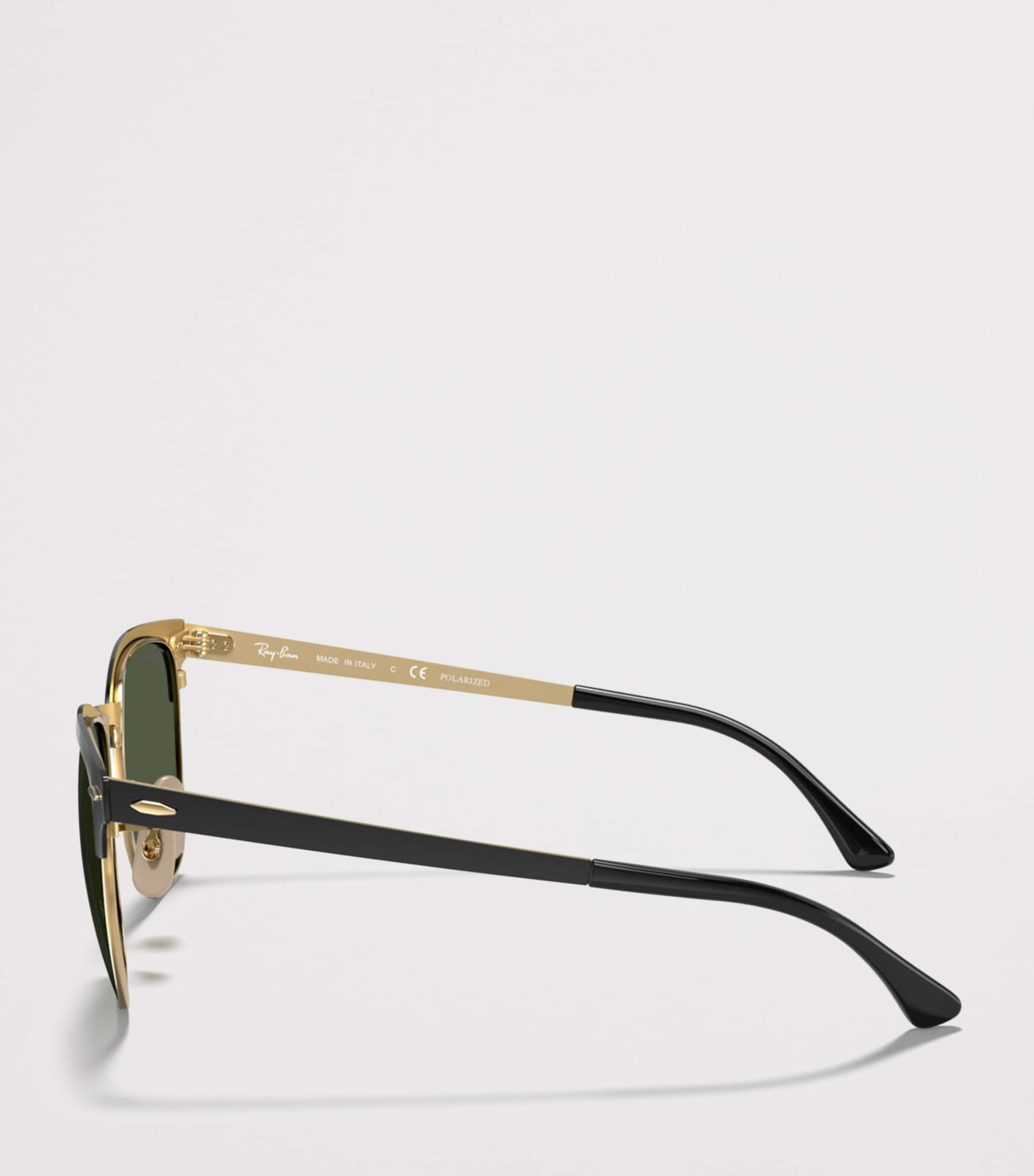 Ray-Ban Clubmaster Metal Square Sunglasses Black Image 3