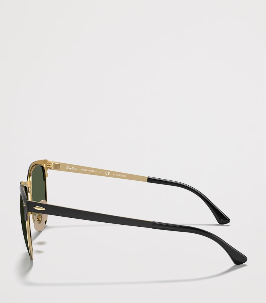 Ray-Ban Clubmaster Metal Square Sunglasses Black Image 3