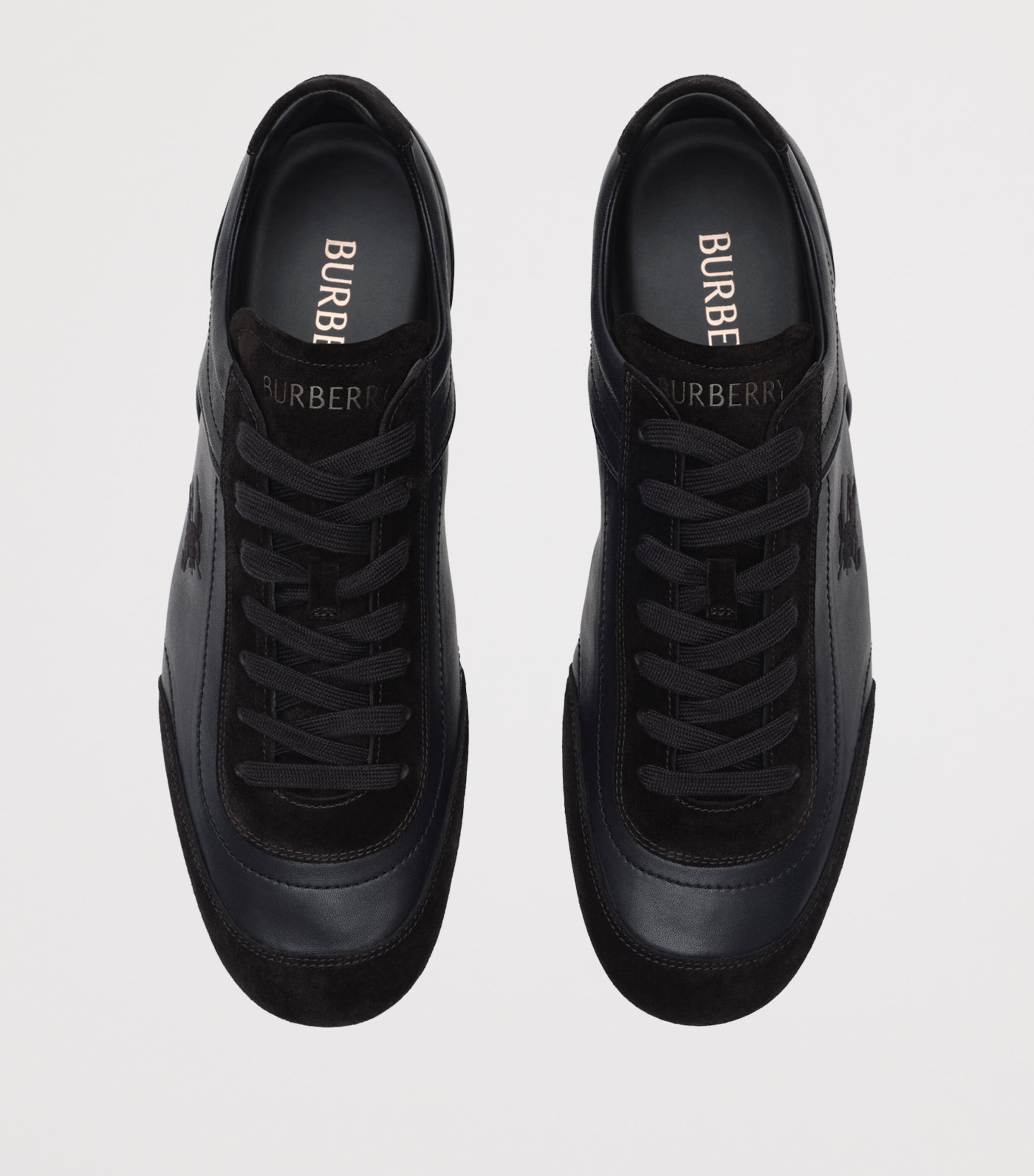 Burberry Leather Knight Runner Sneakers Black Image 2