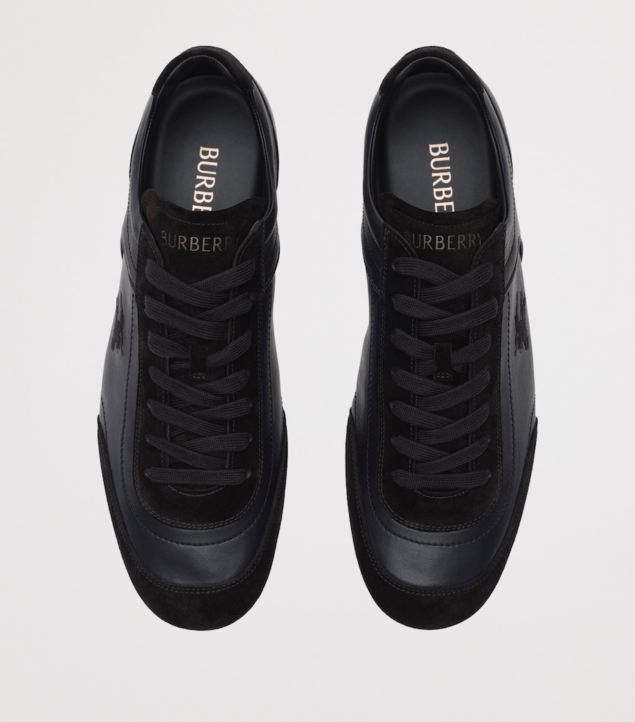 Burberry Leather Knight Runner Sneakers Black Image 2