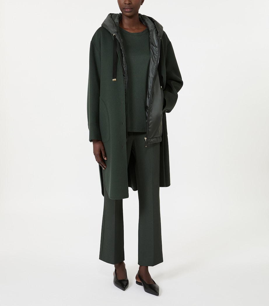 Max Mara Womens Stretch-Cotton T-Shirt Dark Green Image 2