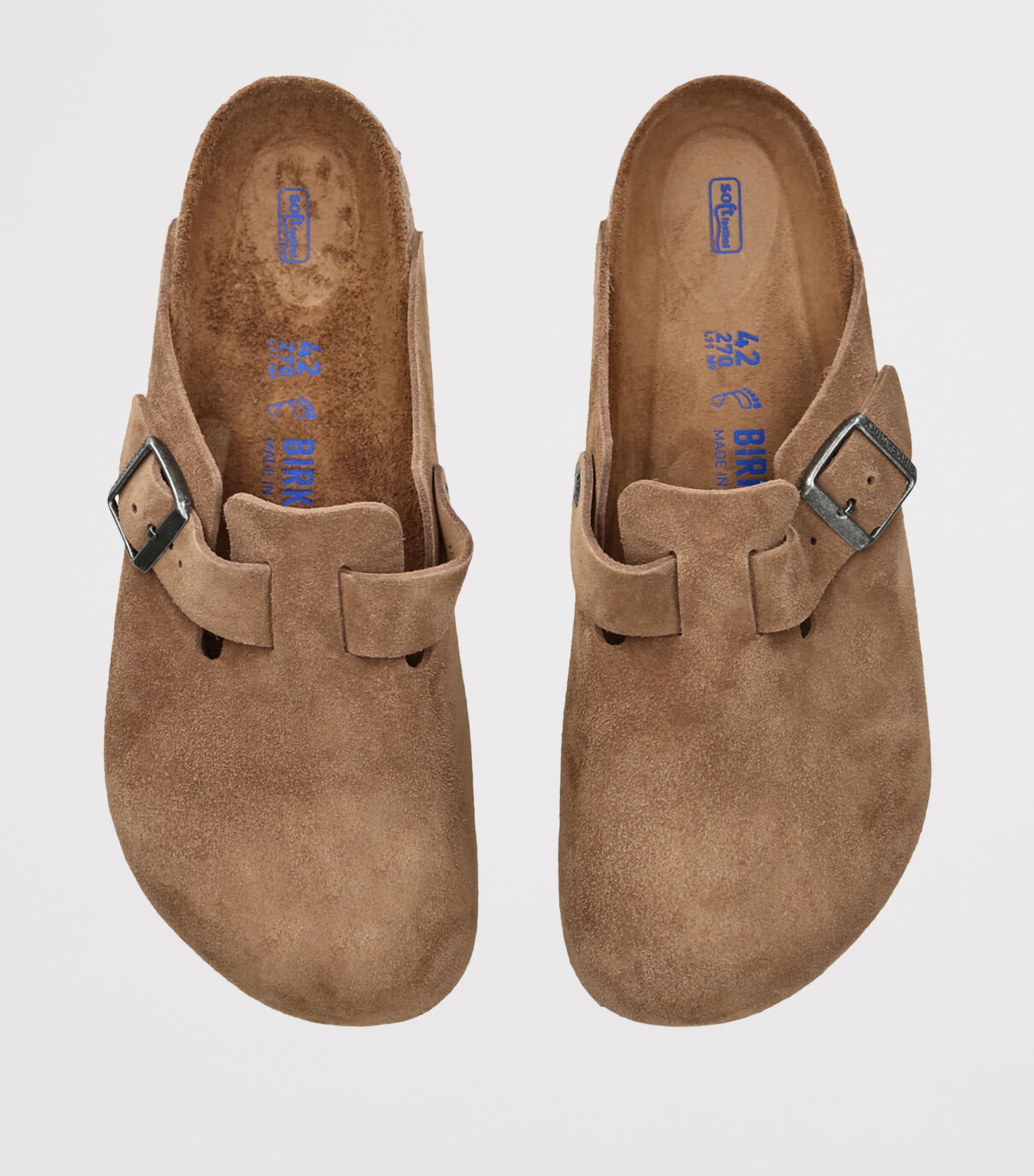 Suede Boston Clogs MID BROWN Image 4