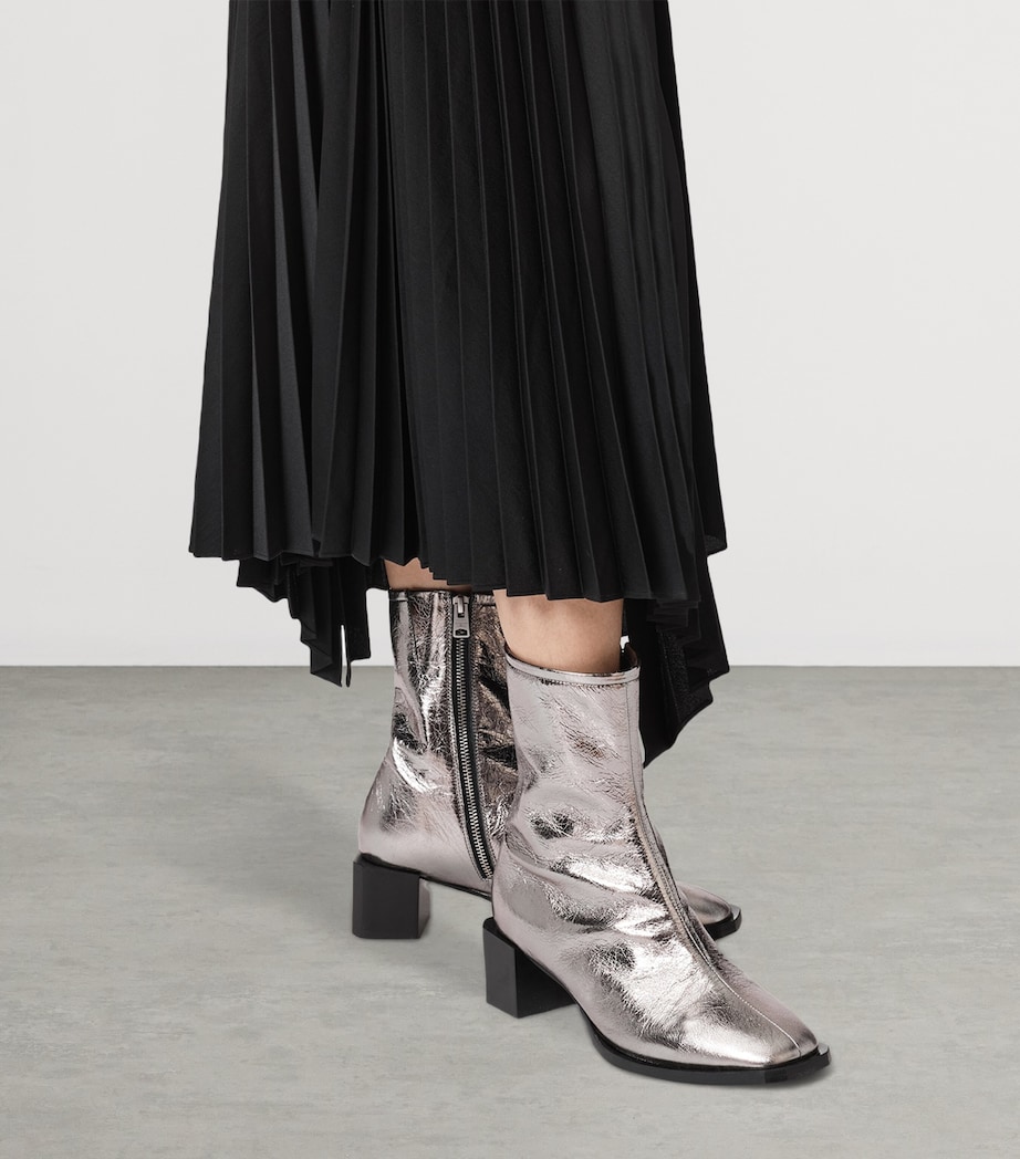 Leather Avril Boots GUNMETAL GREY Image 2