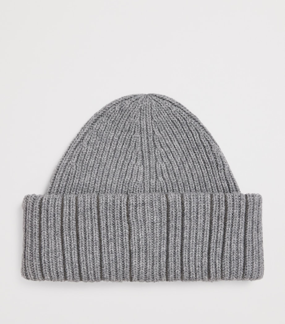 Wool-Silk Sparkling Ribbed Beanie 8132 ROCCIA Image 2