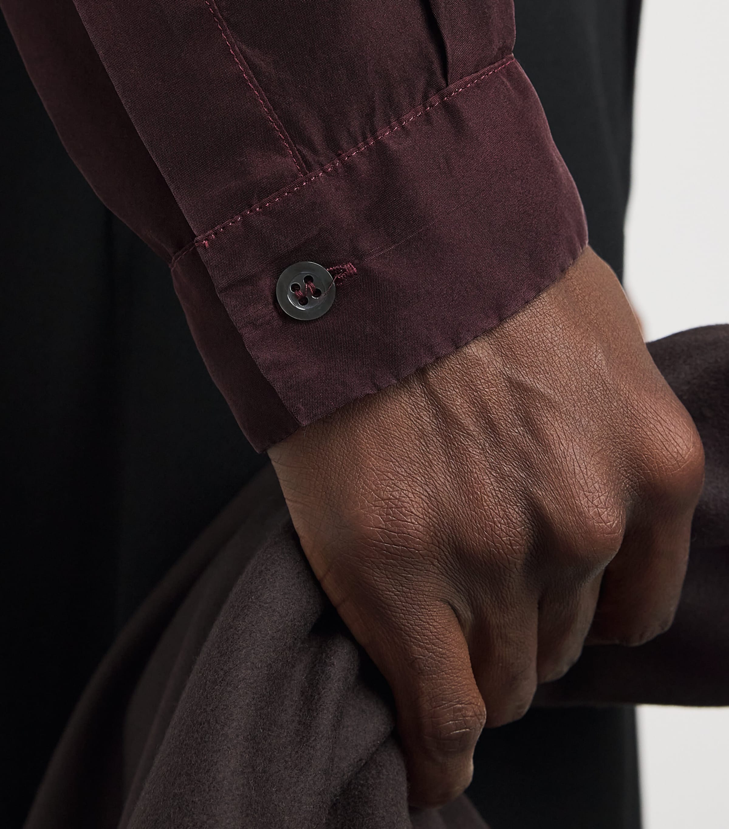 Barena Mens Silk Genga Shirt Wine Image 3