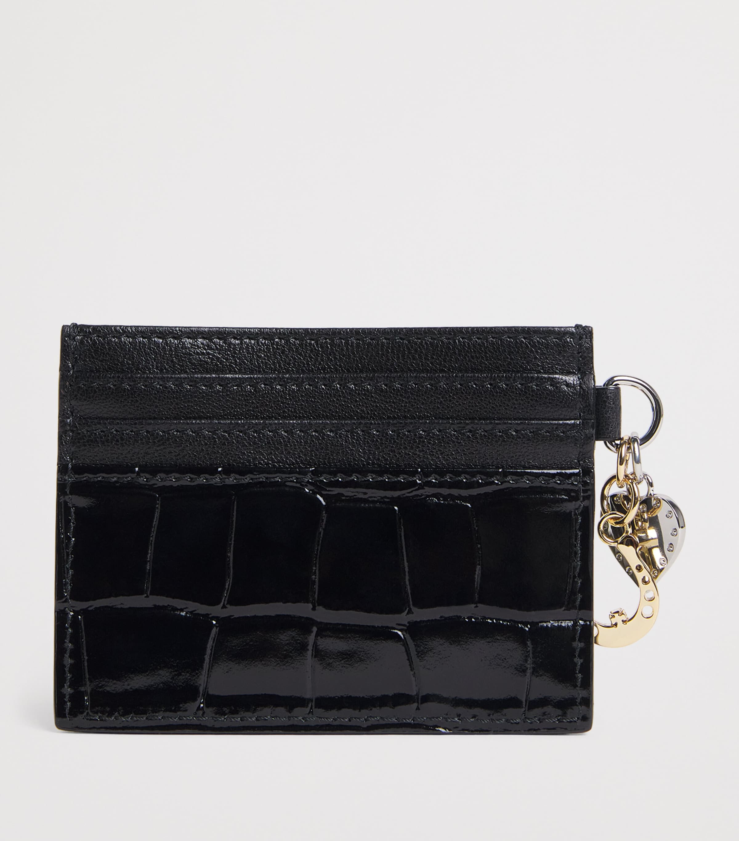 Vivienne Westwood Leather Embellished Orb Card Holder Black Image 2