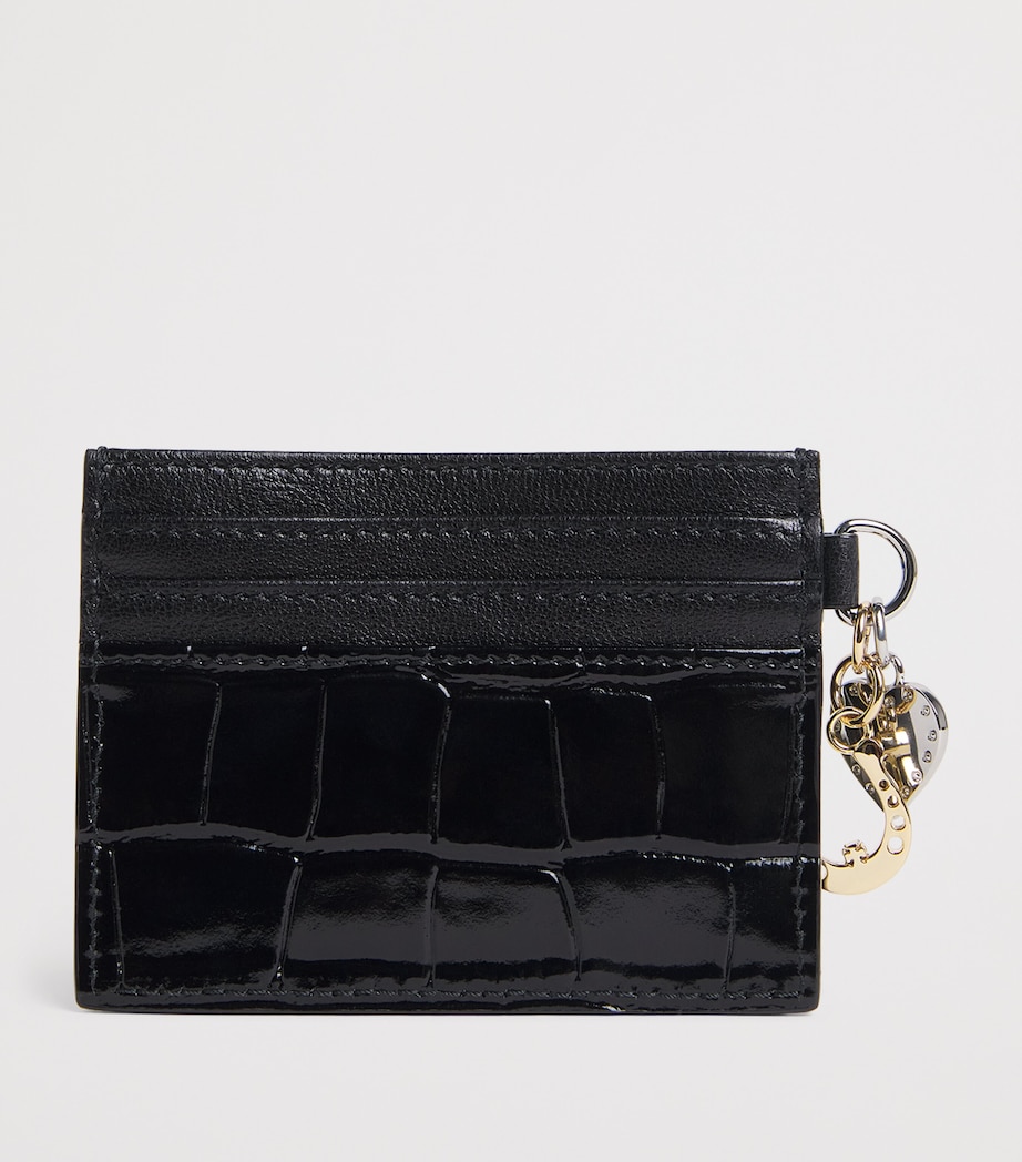 Vivienne Westwood Leather Embellished Orb Card Holder Black Image 2