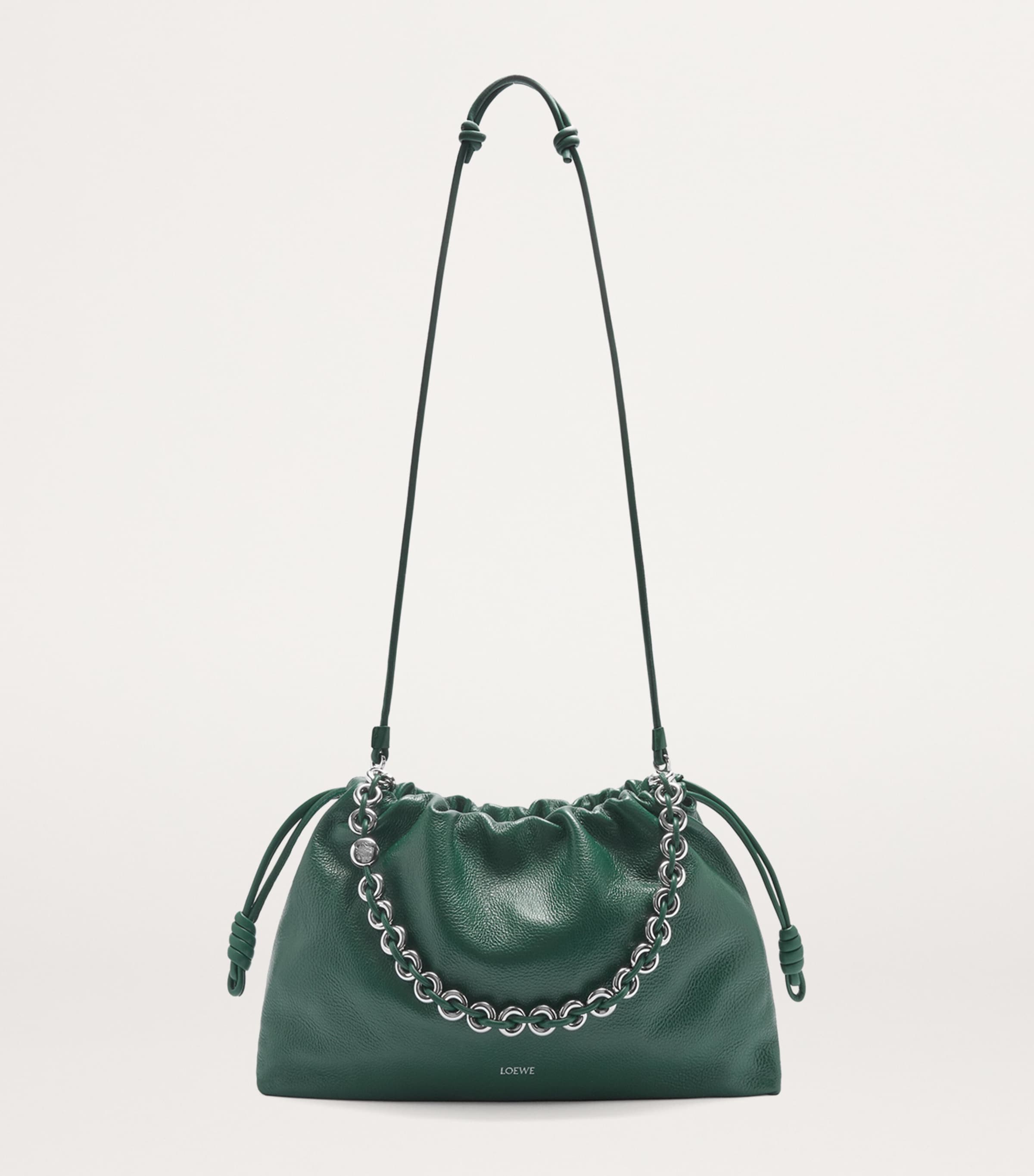 LOEWE Large Leather Flamenco Purse | Harrods US