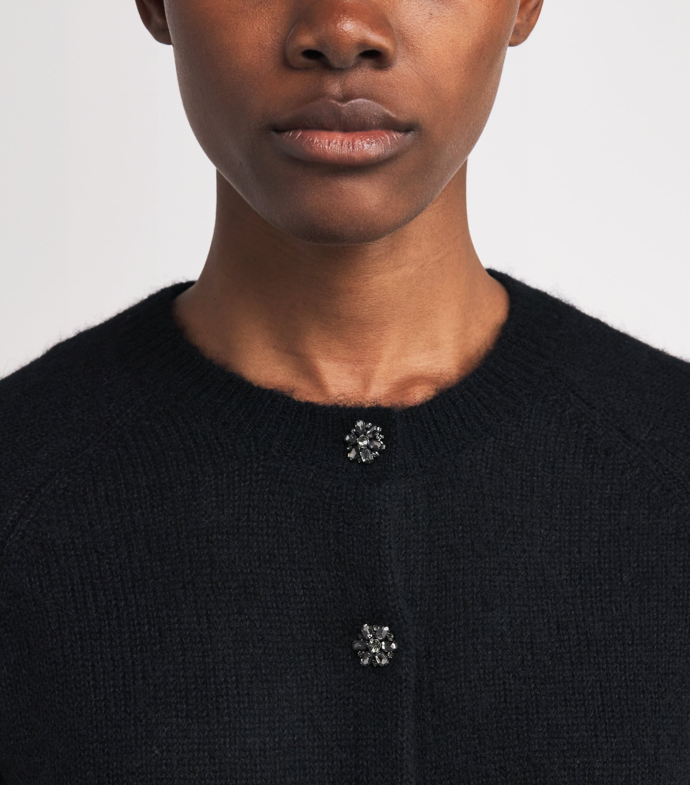 Crystal-Button Petra Cardigan BLACK Image 6