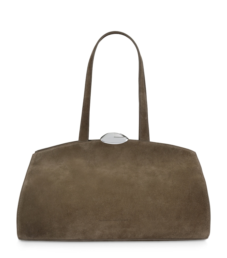 Suede Serena Top-Handle Bag BROWN Image 1