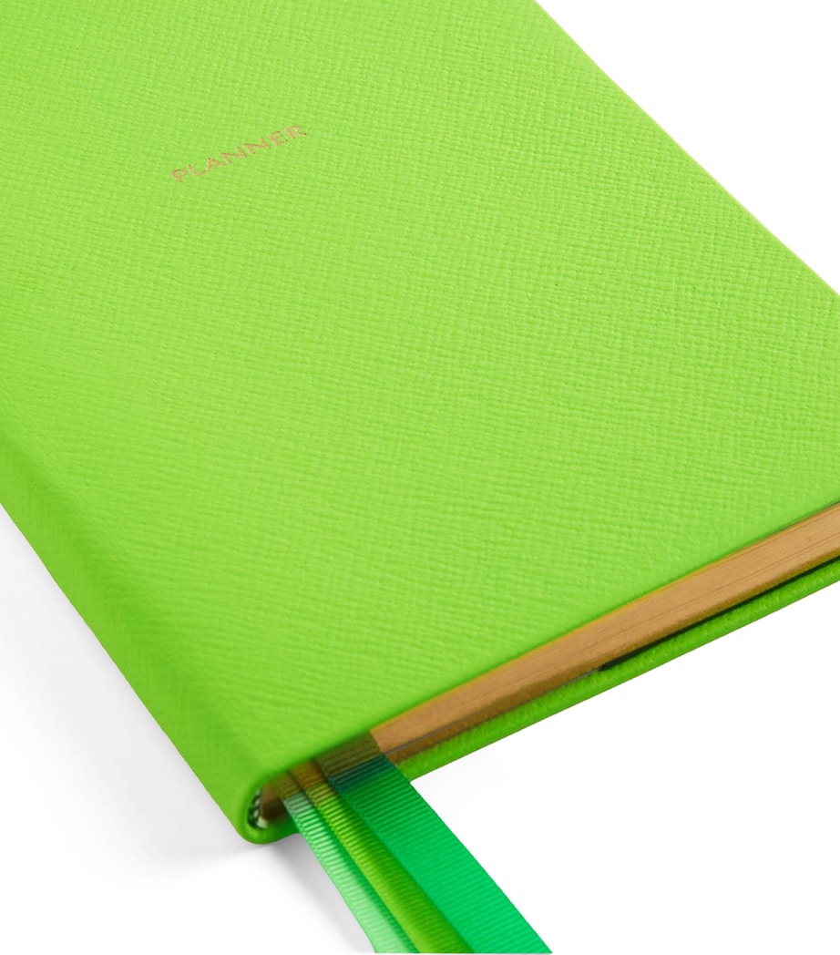Leather Soho Planner Notebook APPLE GREEN Image 6