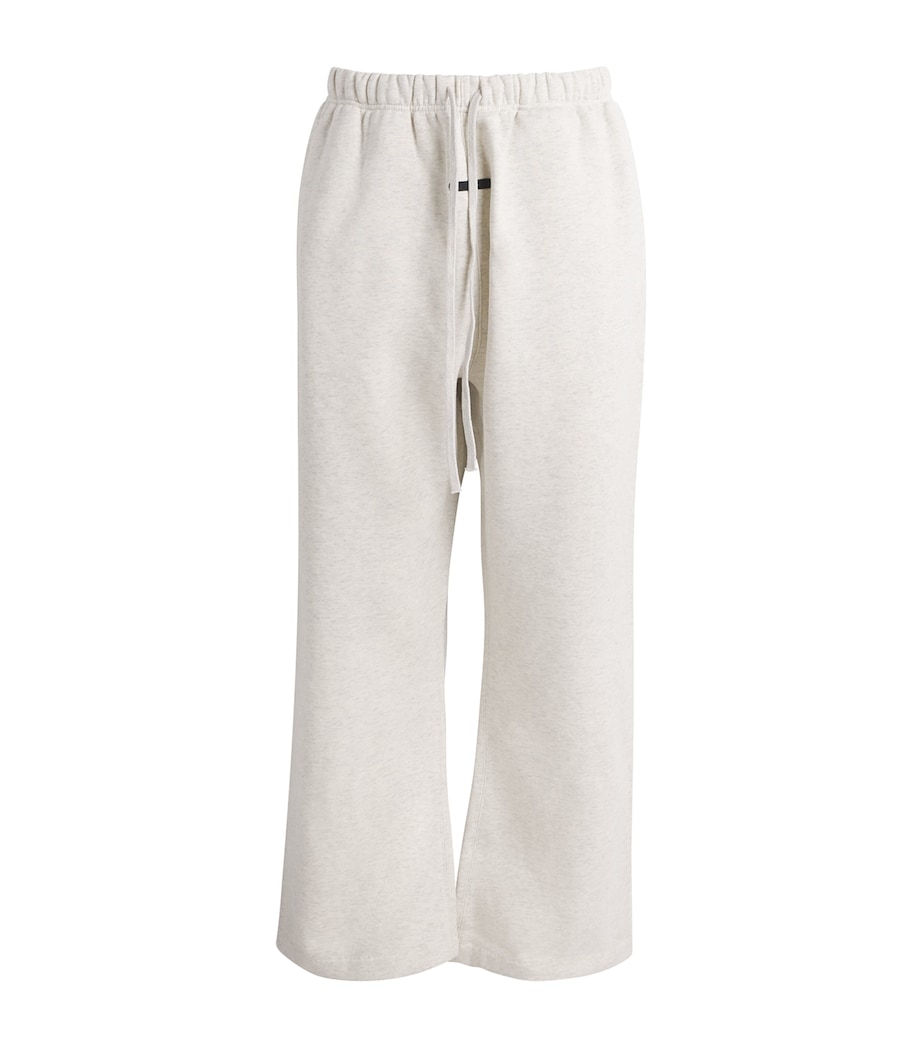 FEAR OF GOD ESSENTIALS Mens Cotton-Blend Signature Flared Sweatpants Oatml Hthr/lght Hthr Image 1