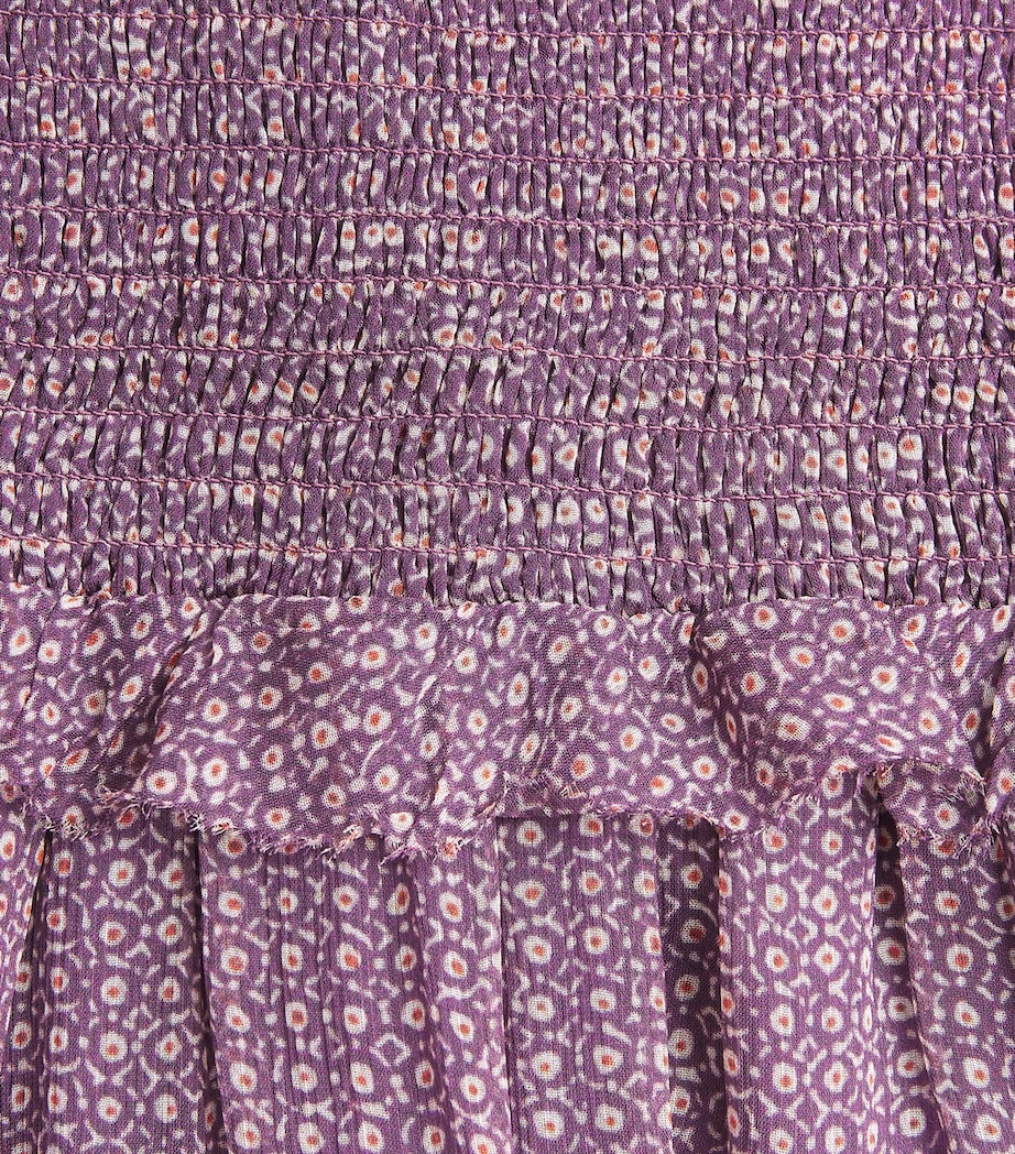 Floral Smocked Midi Dress 2007 MLTI PURPLE CRM Image 5