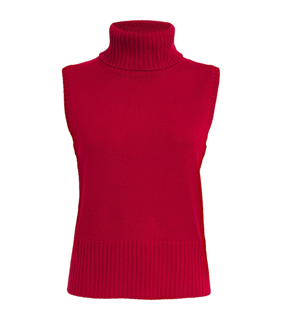 Cashmere Mazzy Sweater Vest R0023 CRIMSON Image 1