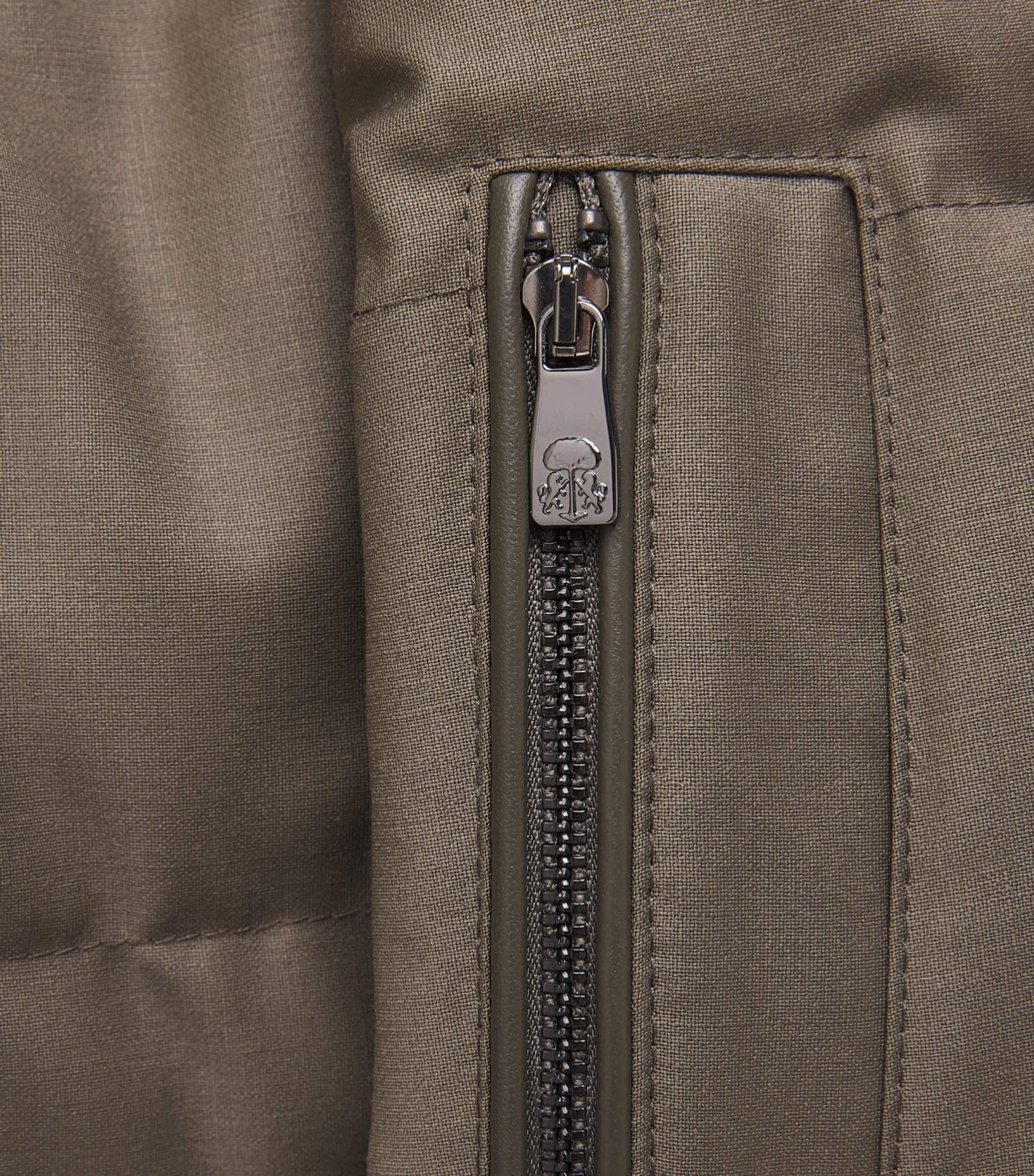 Corneliani Mens Down Virgin Wool Puffer Jacket Green Coloured Image 6