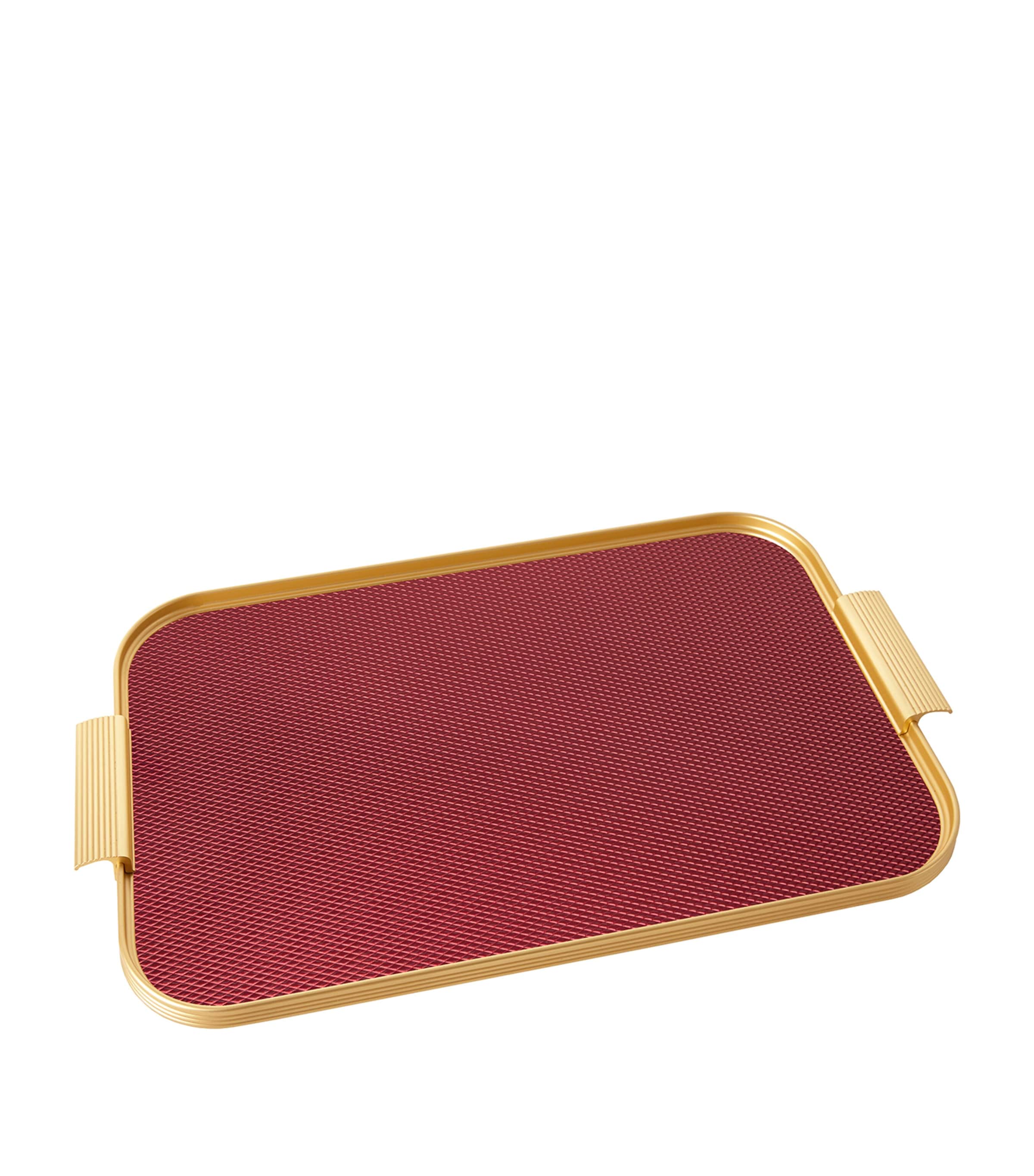 Kaymet Aluminium Serving Tray In Burgundy