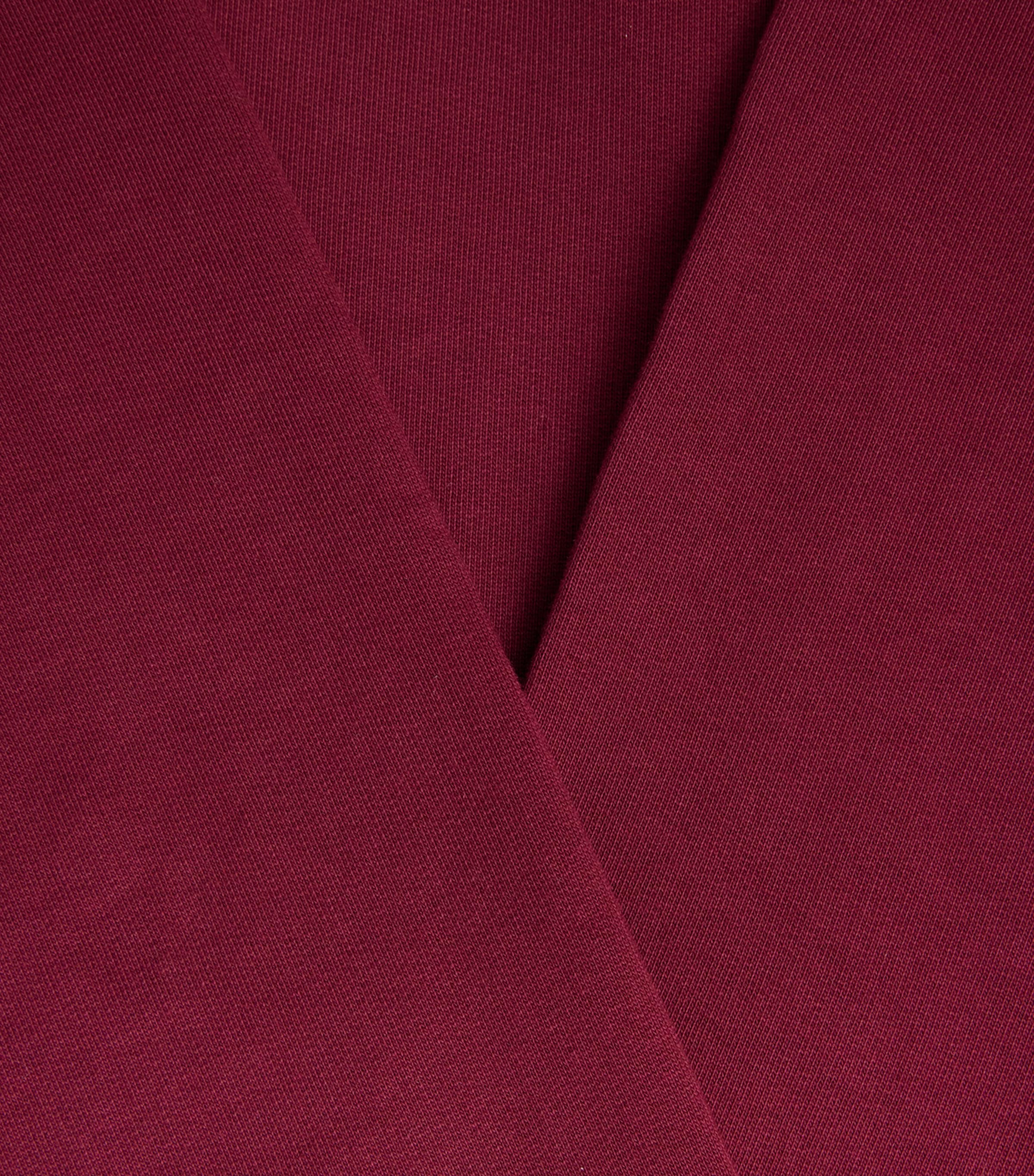Drôle de Monsieur Mens Cotton Fountain Hoodie Burgundy Image 6