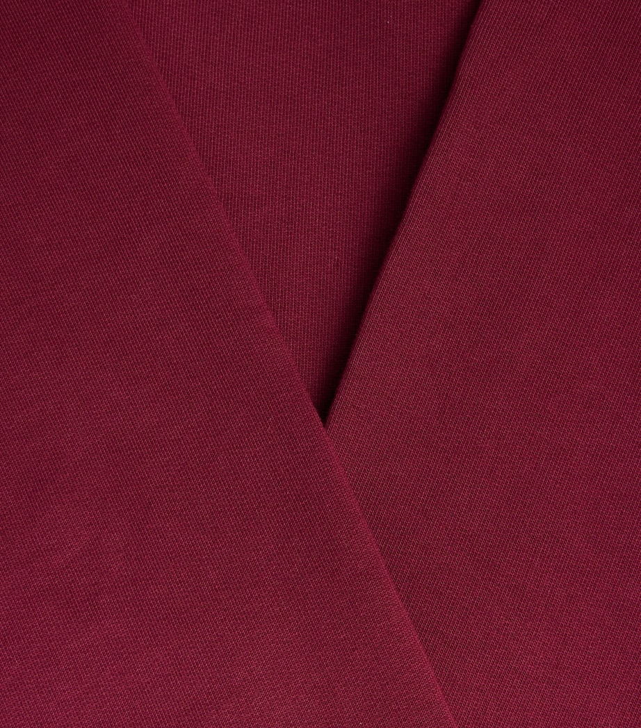 Drôle de Monsieur Mens Cotton Fountain Hoodie Burgundy Image 6