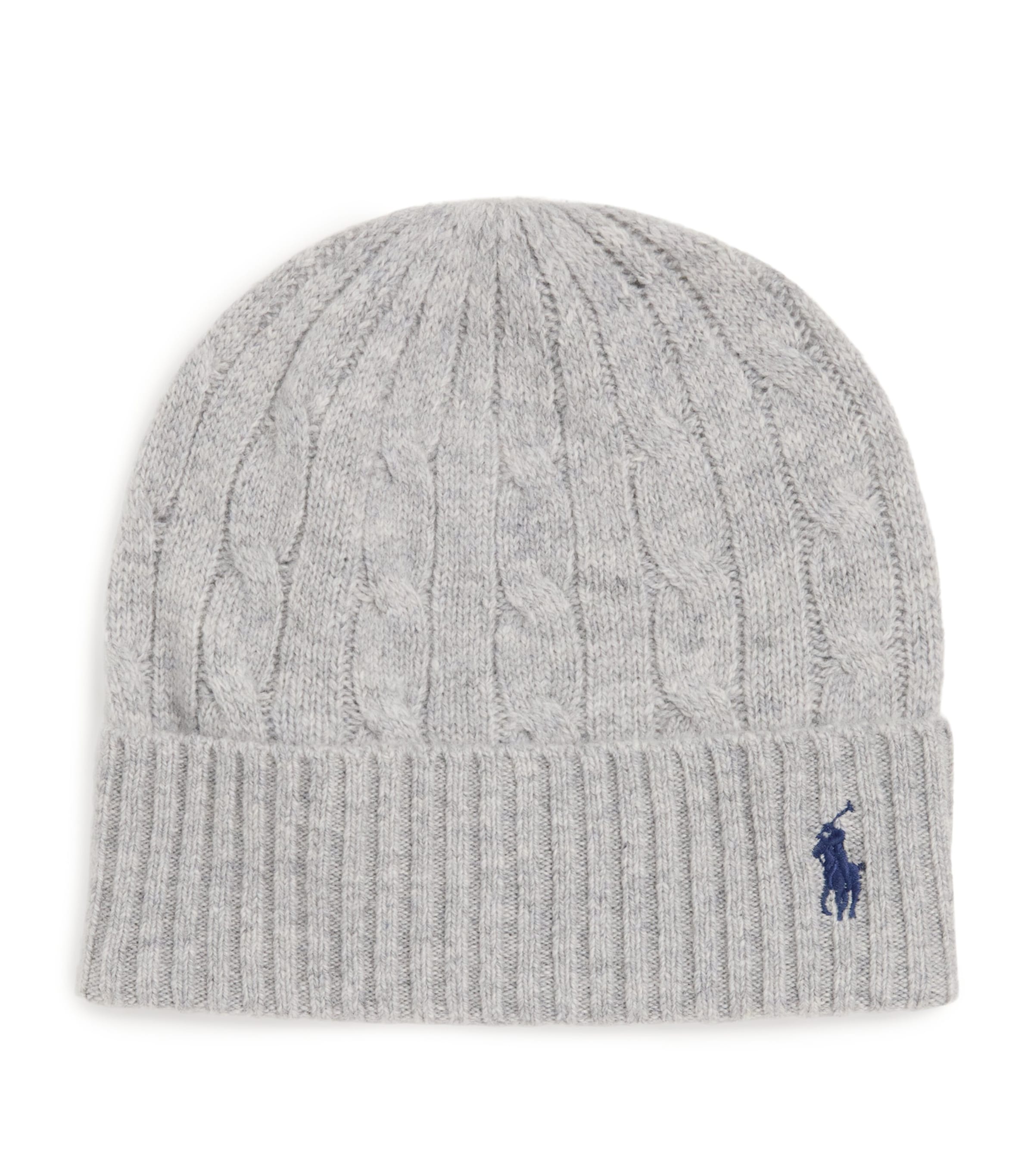 Polo Ralph Lauren Wool-cashmere Polo Pony Beanie In Gray