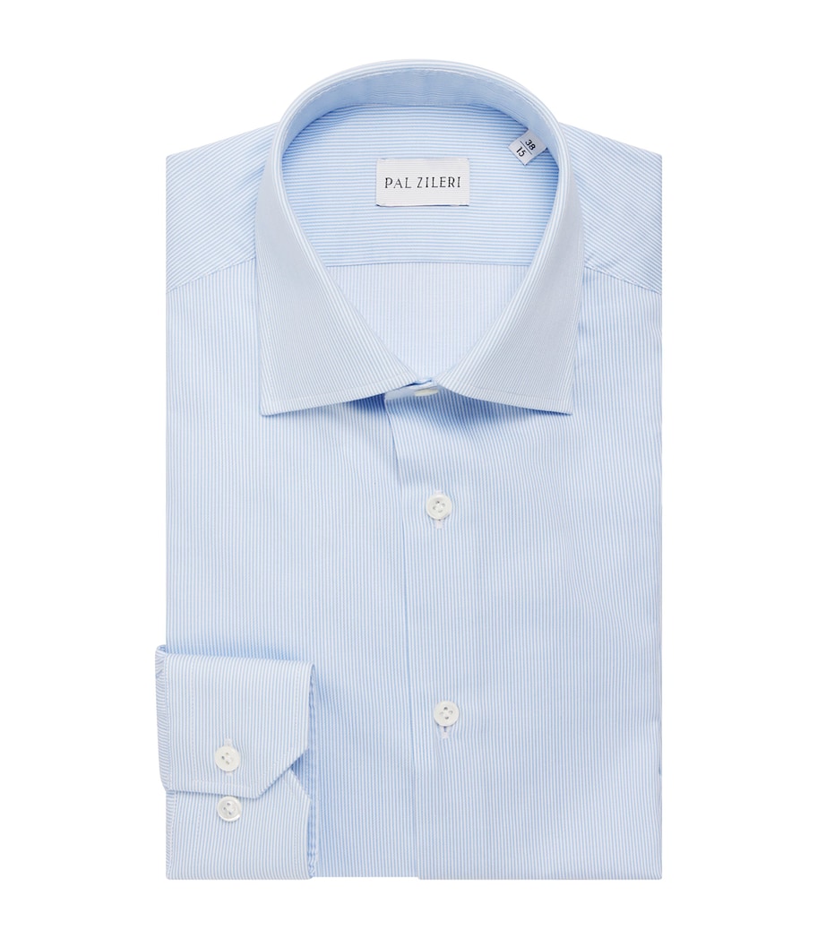 Cotton Stripe Shirt 03 LIGHT BLUE Image 1