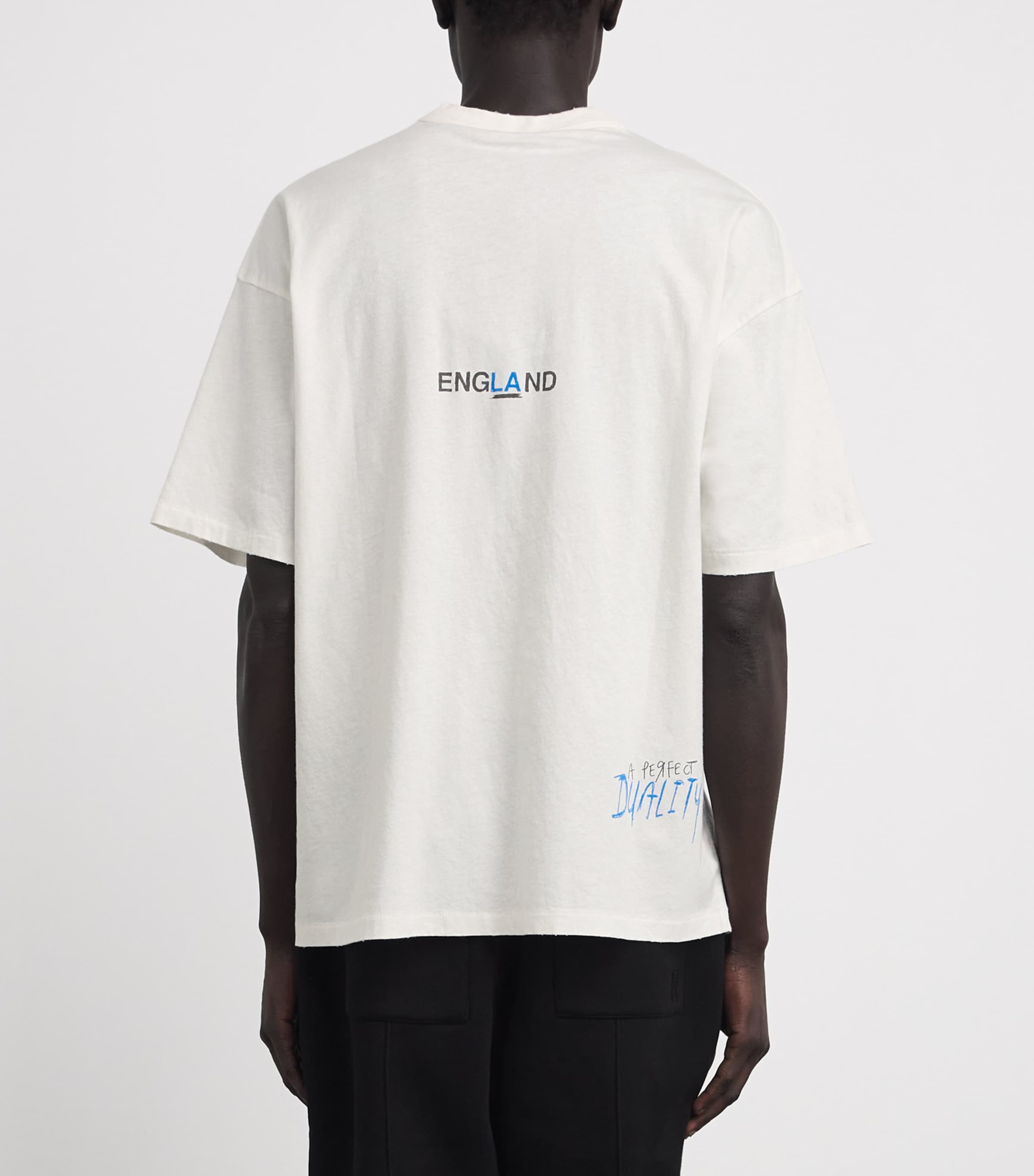 Represent Mens Organic Cotton-Hemp Printed T-Shirt Flat White Image 5