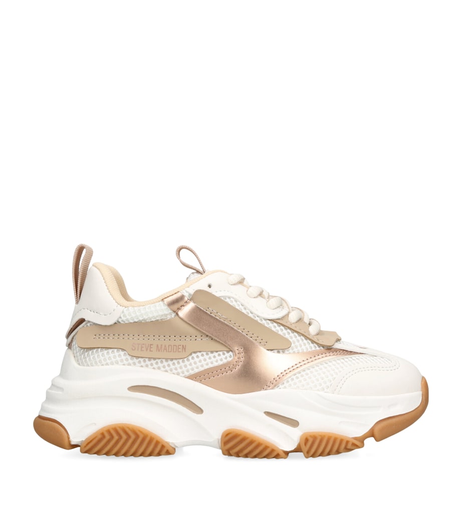 Steve Madden Leather-Trim Jpossession Sneakers Bronze Com Image 1