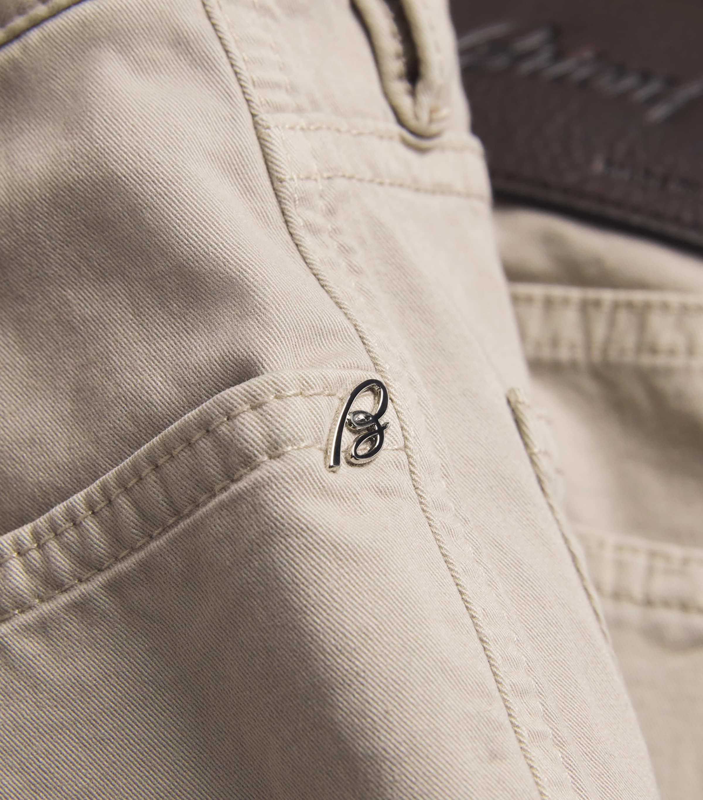 Brioni Mens Stretch-Cotton Chinos Image 6