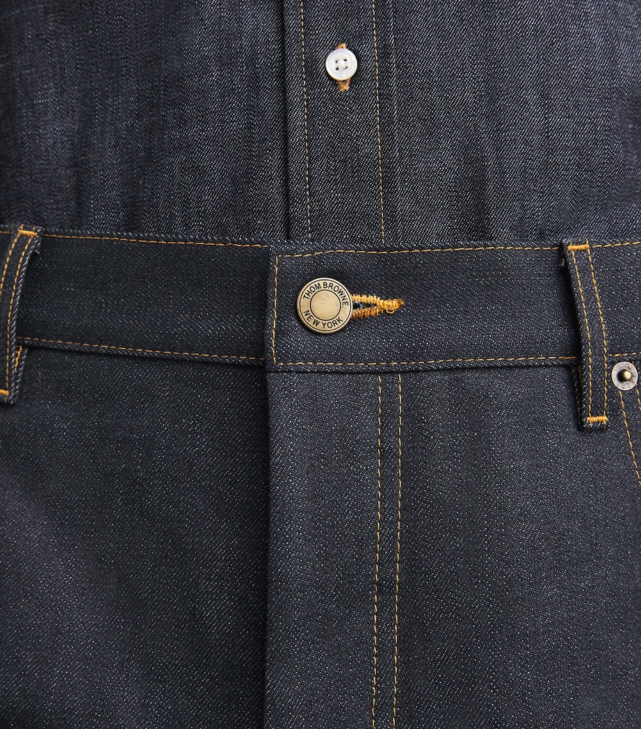 Thom Browne Mens Selvedge Denim Straight Jeans Navy Image 3