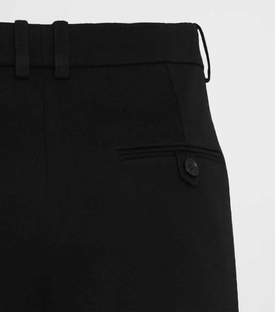 Saint Laurent Womens Wool Tailored Shorts Image 5