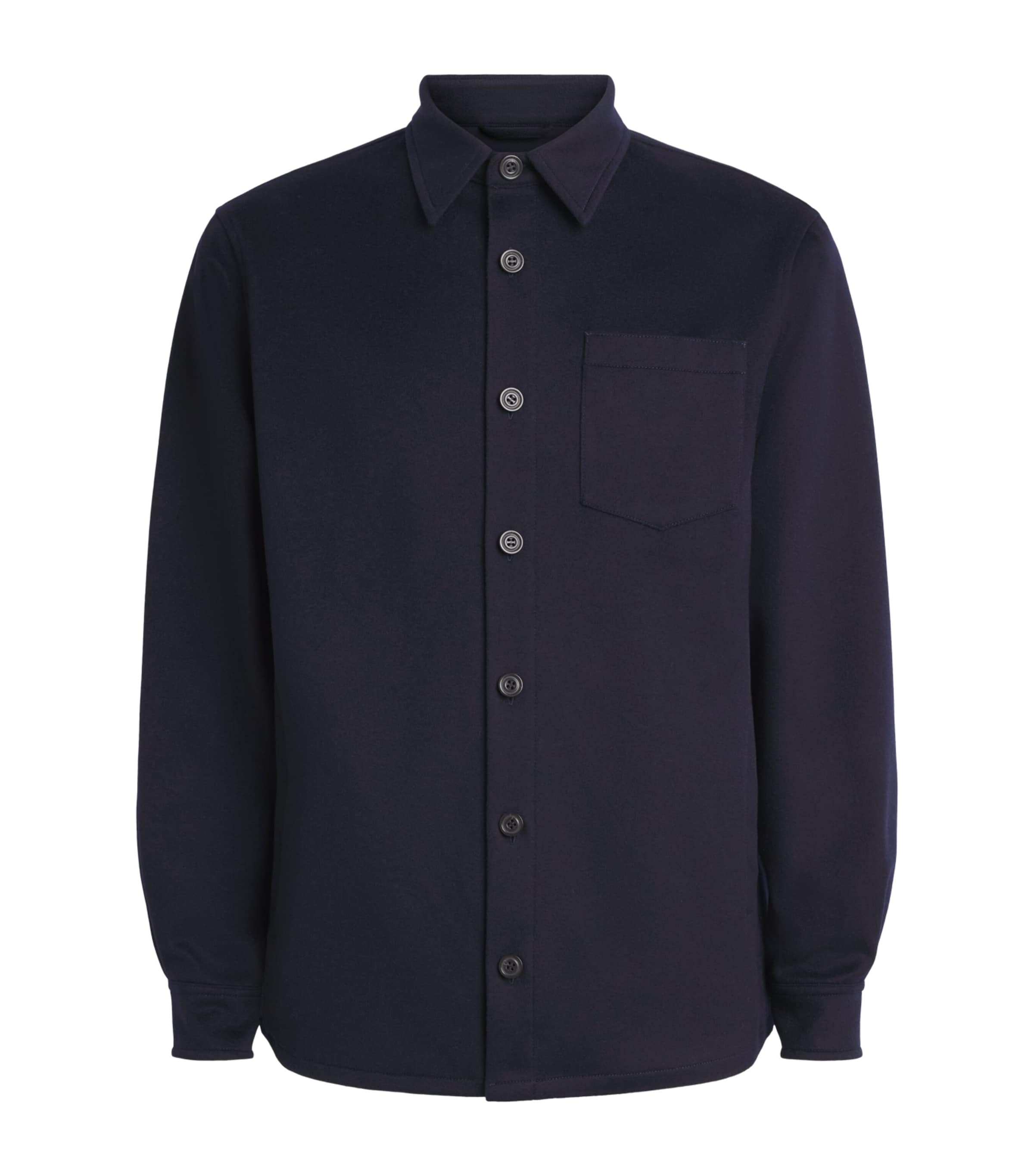 Paul & Shark Mens Cashmere Overshirt Blue Image 1