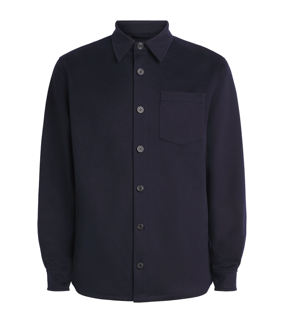 Paul & Shark Mens Cashmere Overshirt Blue Image 1