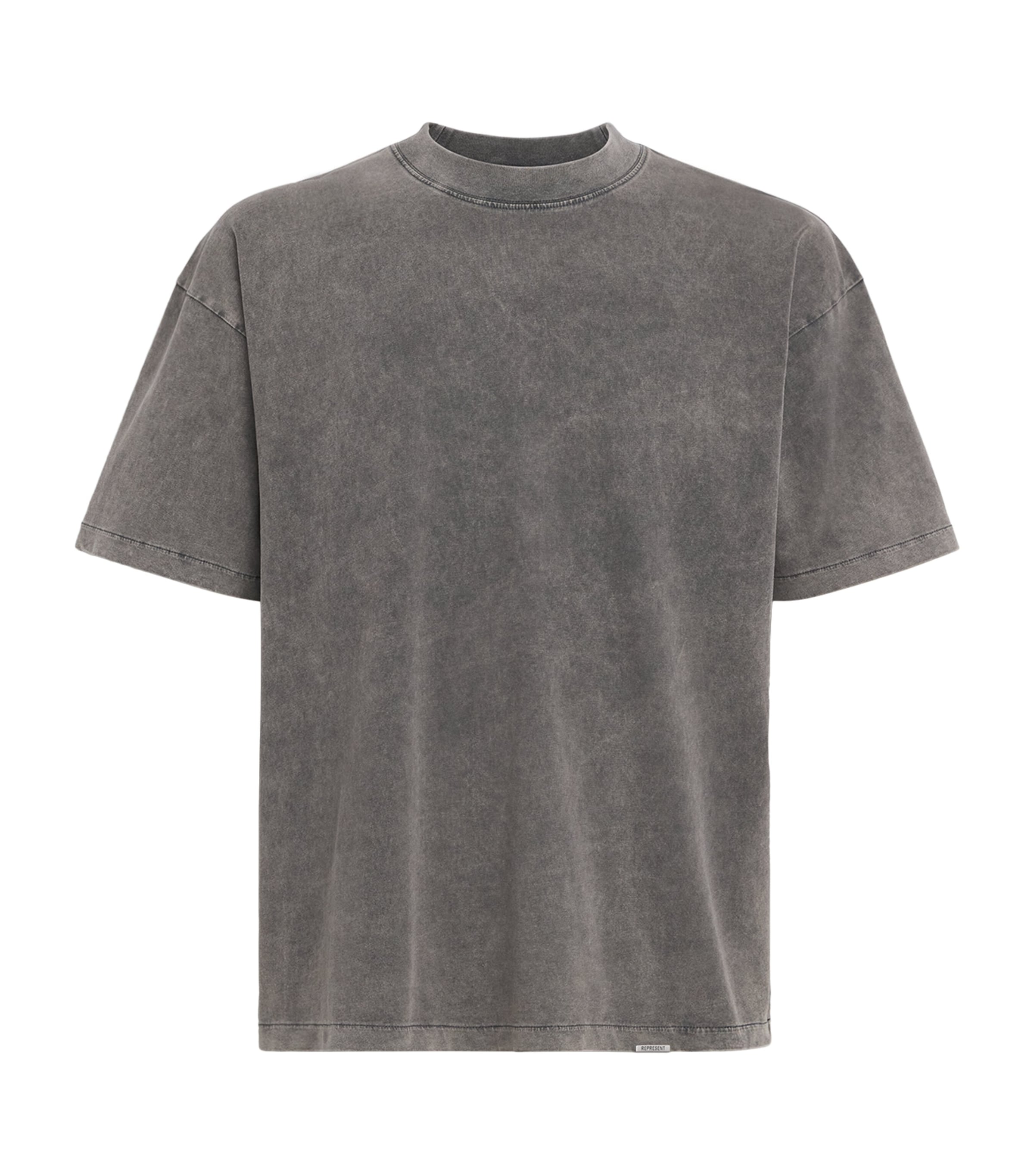 Represent Mens Initial Oversized Cotton T-shirt Vintage Grey Xxl In Gray