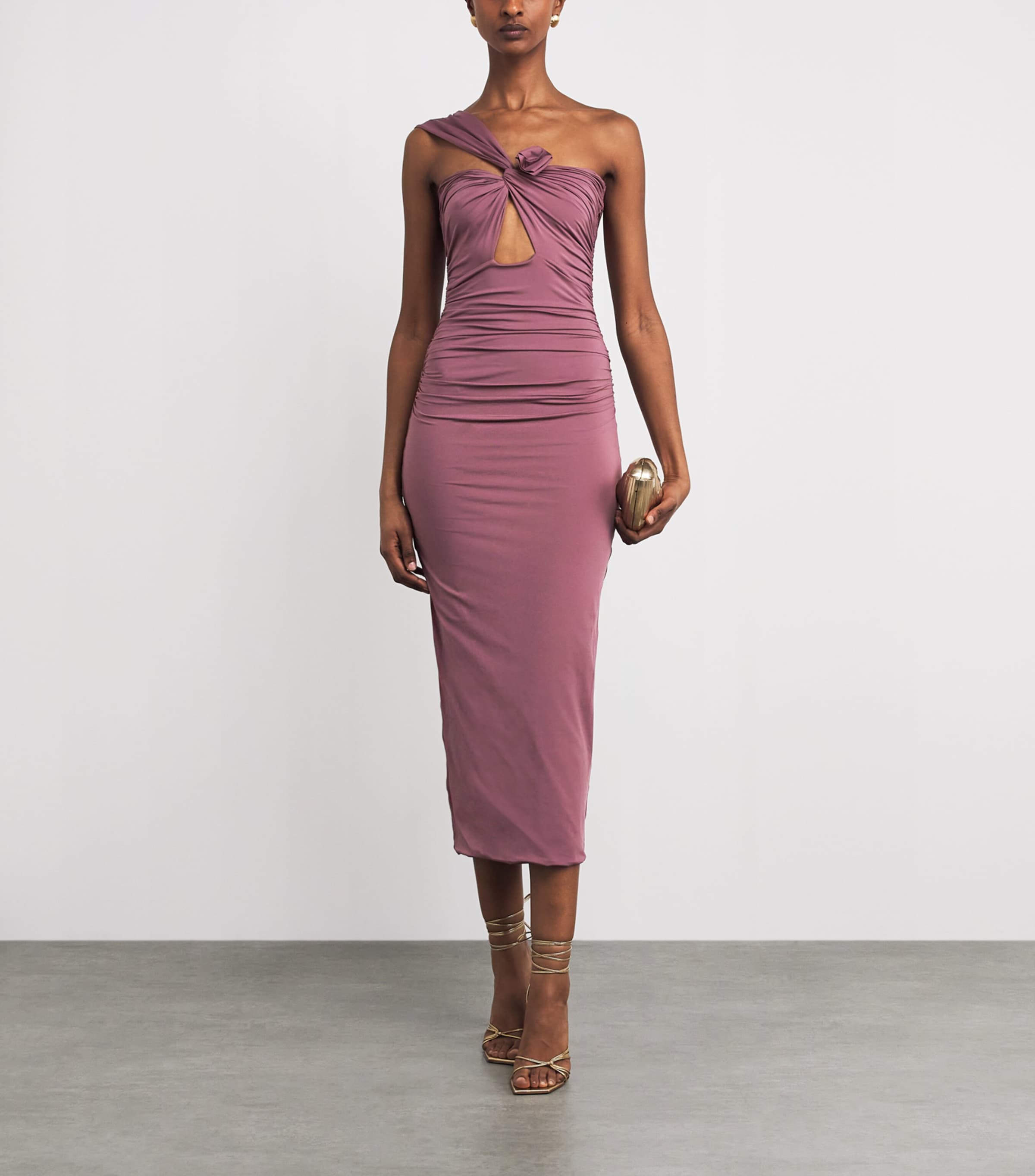 Maygel Coronel Womens Asymmetric Arcano Midi Dress Acai Image 2