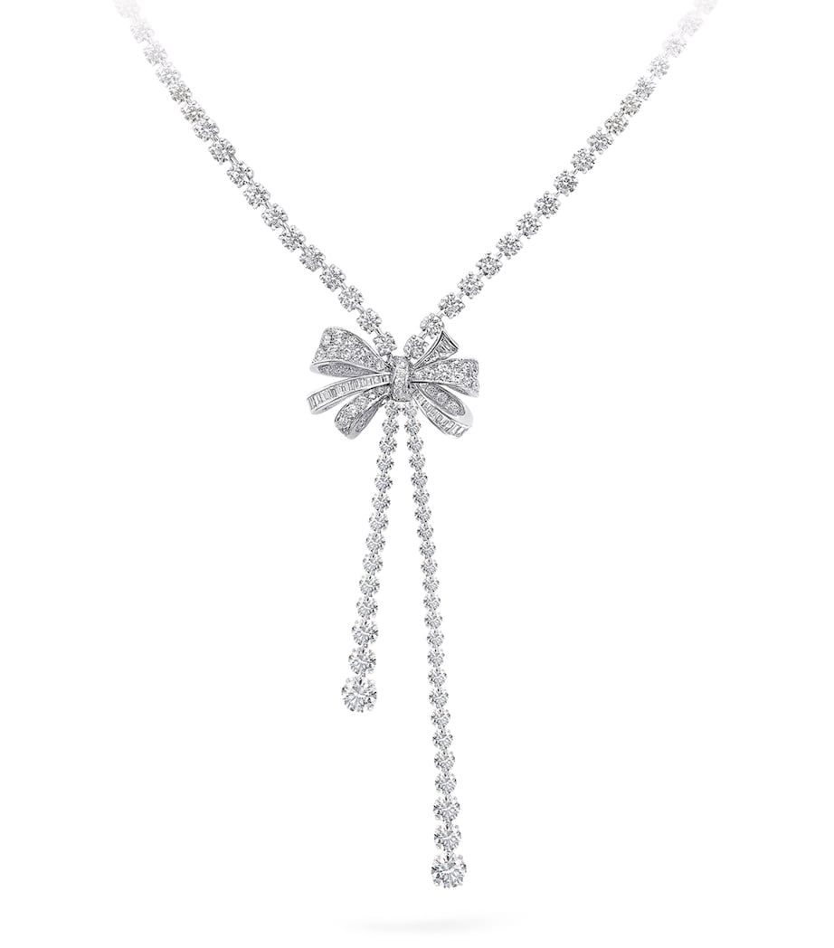 Graff White Gold and Diamond Tilda's Bow Necklace White Gold Image 1