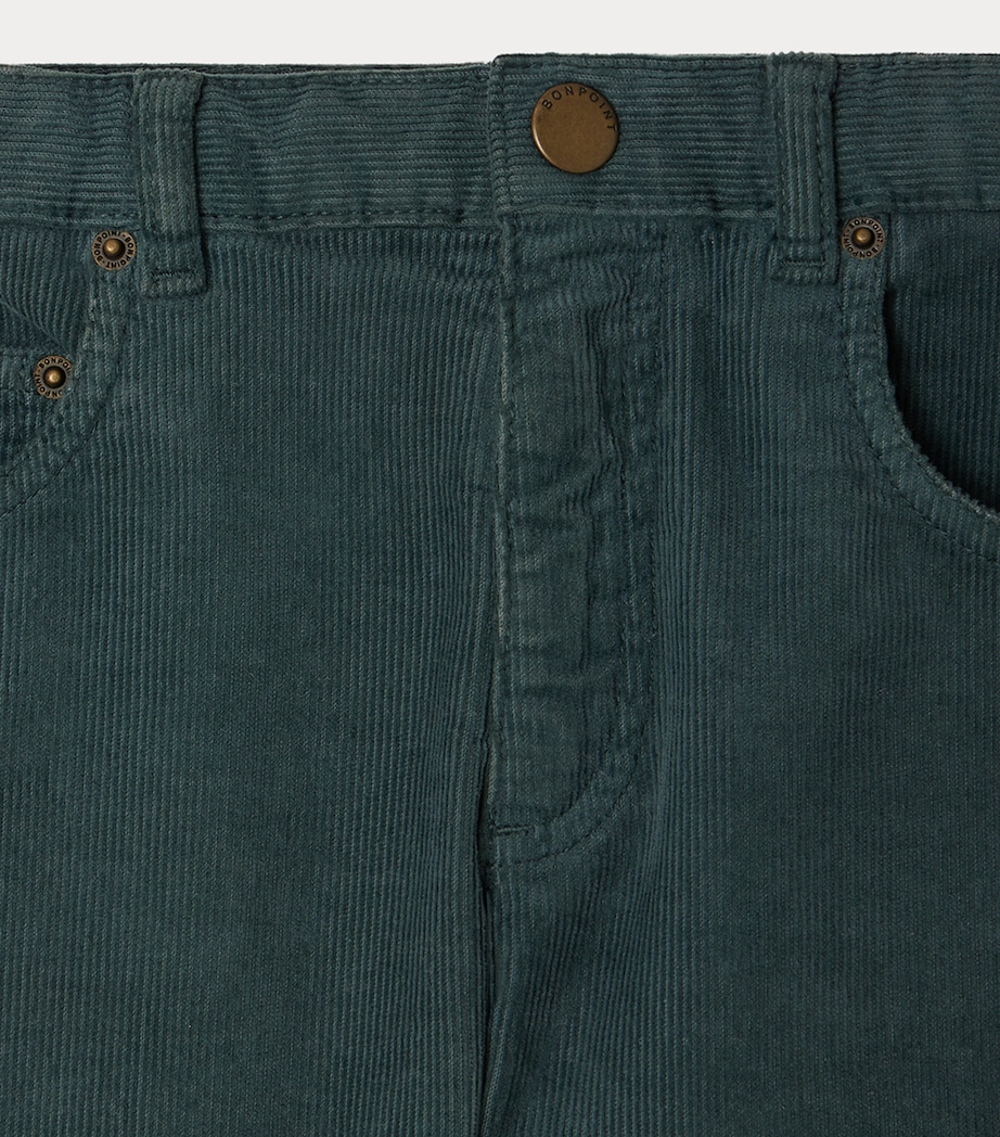 Cotton Corduroy Jagger Jeans (10-14 Years) VERT DE GRIS Image 3