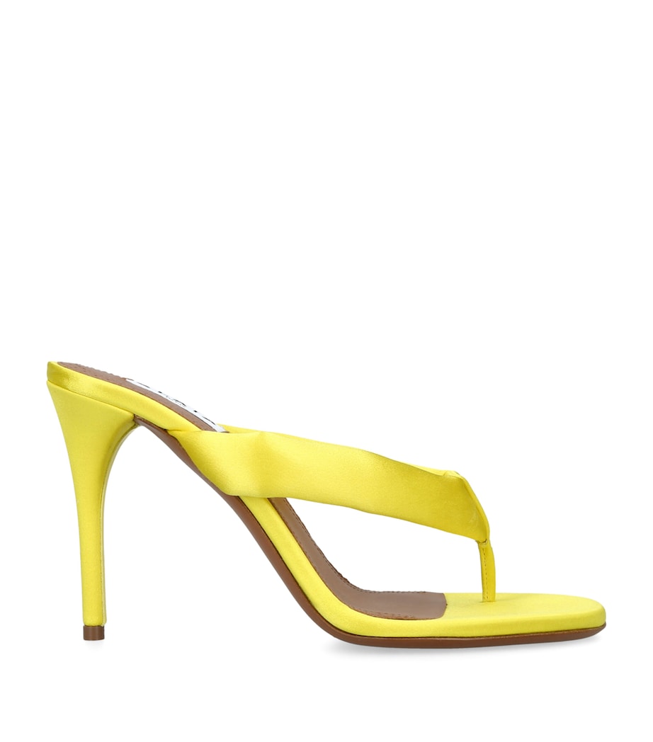Alaïa Satin Thong Sandals 90 Yellow Image 1