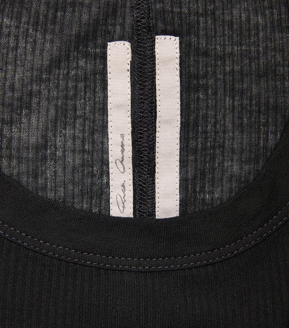 Rick Owens Mens Rib LS Long-Sleeve T-Shirt Black Image 6
