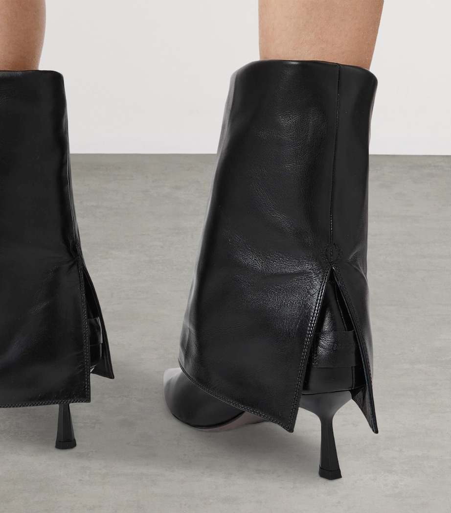 Leather Odyssey Knee-High Boots BLACK Image 6