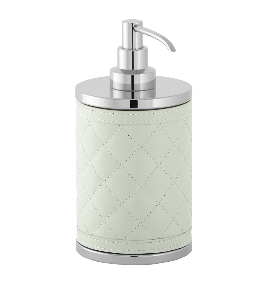 Leather Alghero Diamonds Soap Dispenser CELADON GREEN Image 1